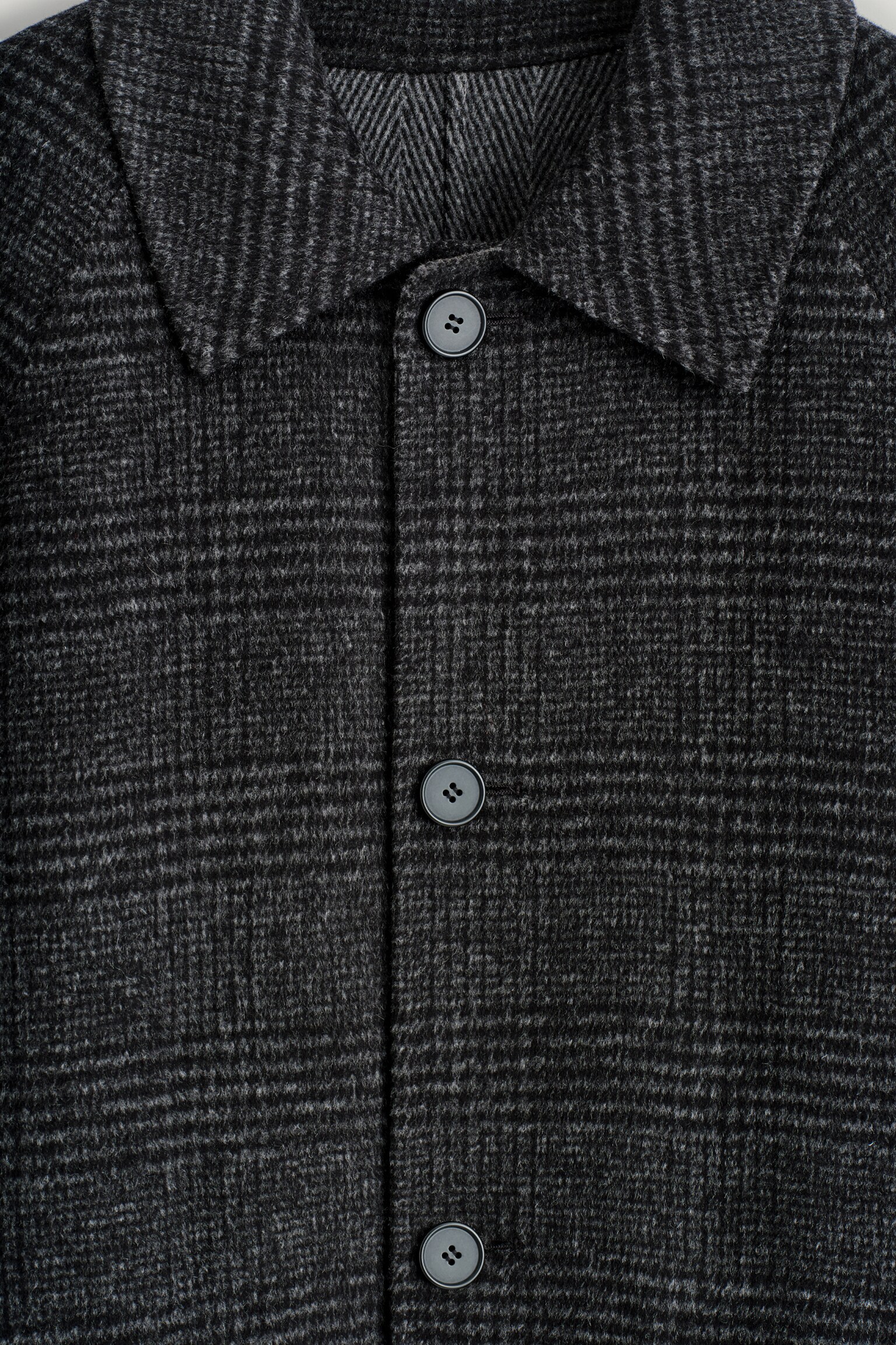 WENDBARER WOLLMANTEL MIT KAROMUSTER - GRAU/KARIERT/FISCHGRÄTMUSTER - 5