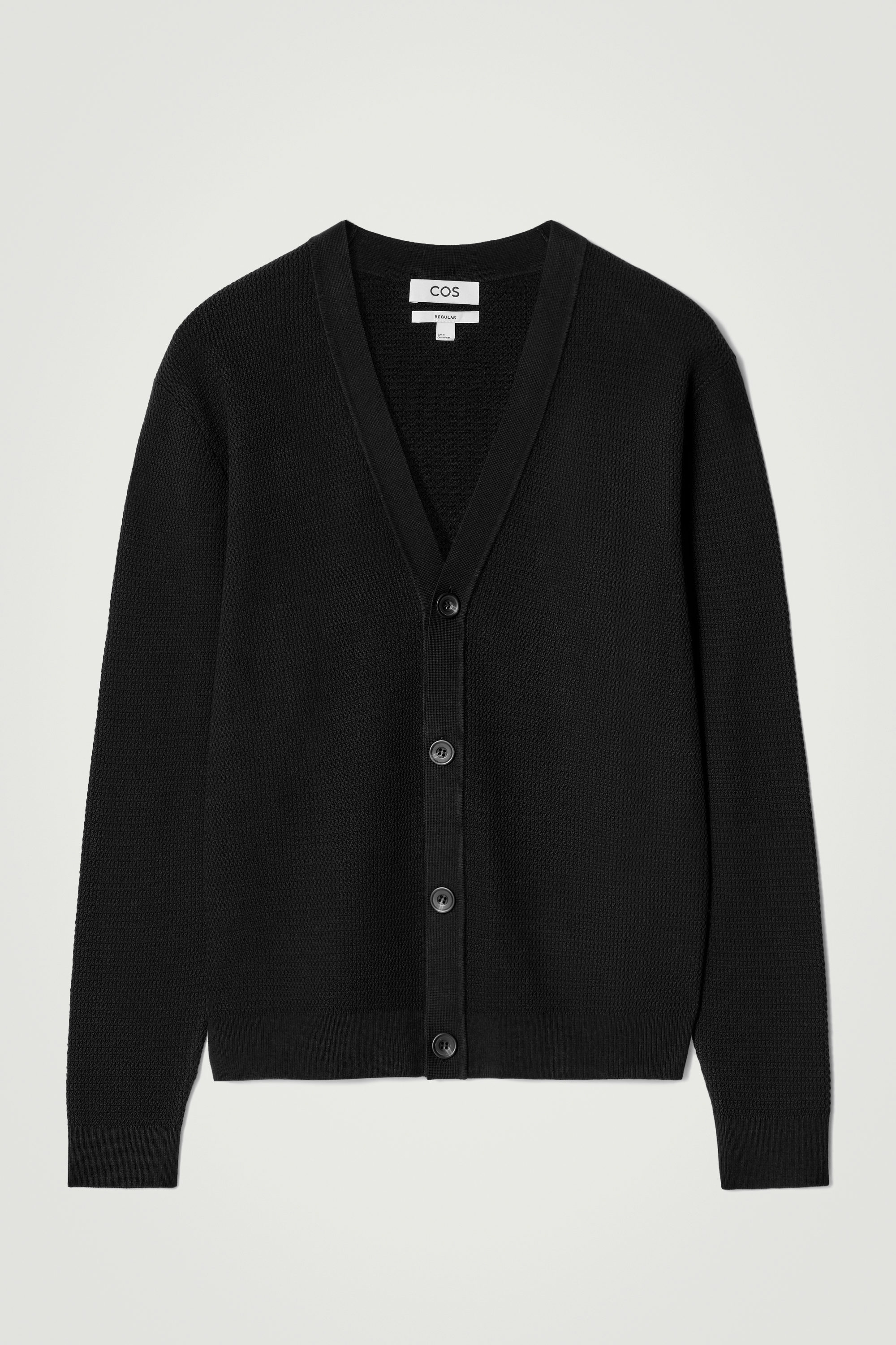 RIBBED ALPACA-BLEND CARDIGAN - BROWN MÉLANGE | COS