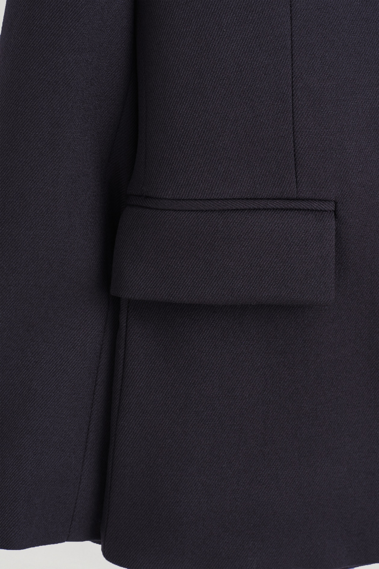 SINGLE-BREASTED WOOL BLAZER — MIDNIGHT