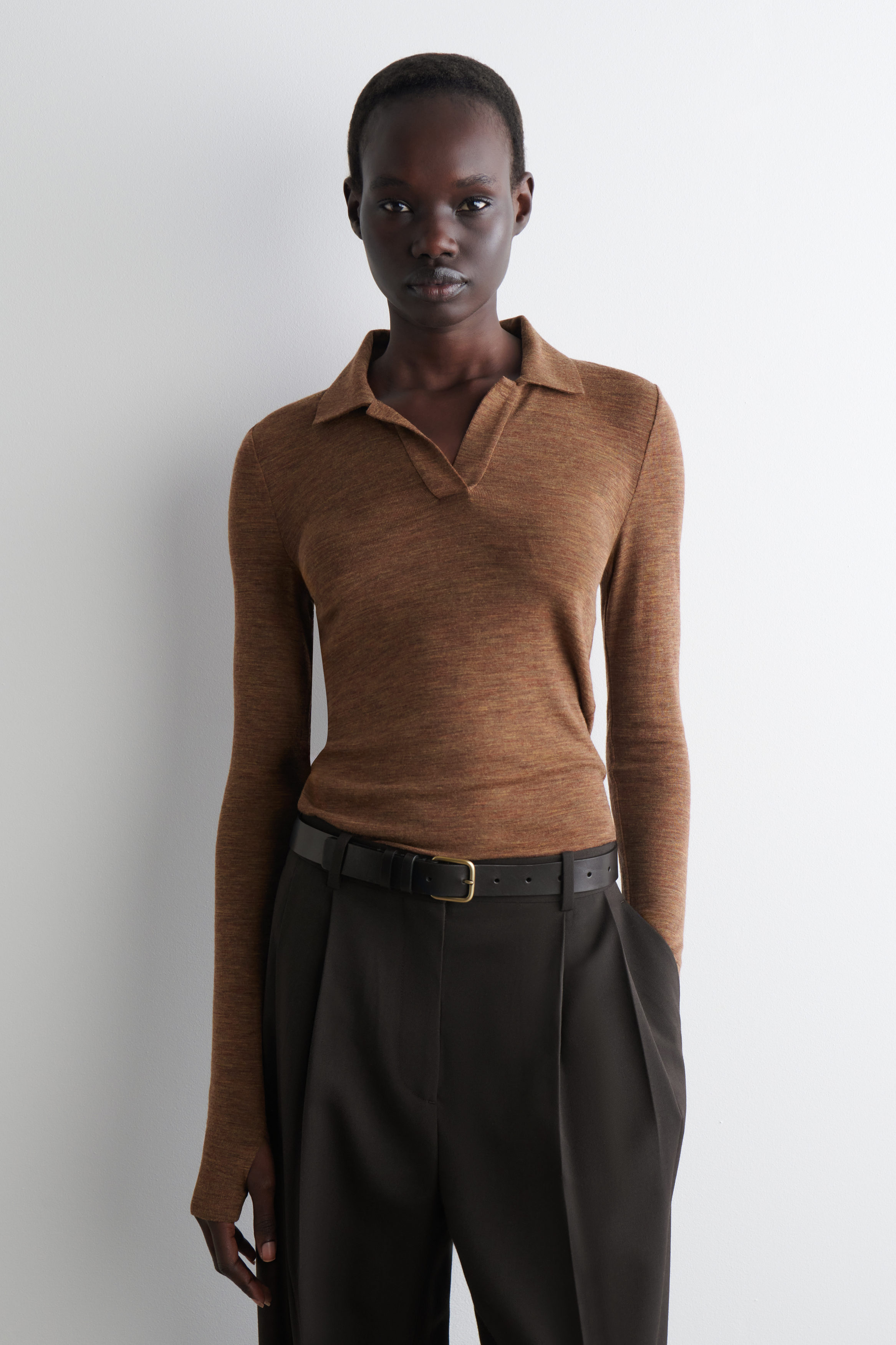 新品【MAGLIANO】TWISTED MERINO POLOサイズL Magliano | Twisted Long Sleeve Polo Black