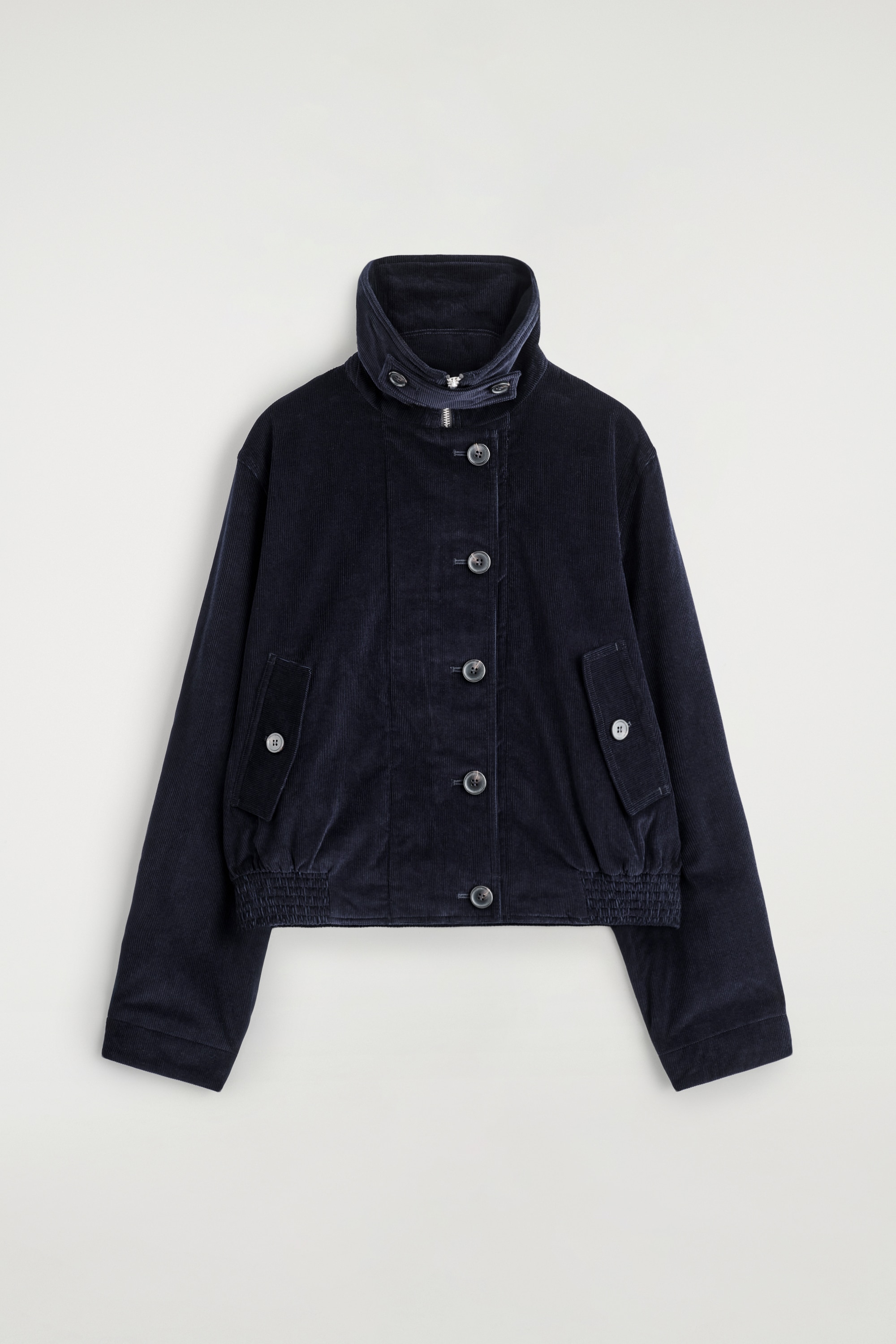 CORDJACKE MIT STEHKRAGEN - NAVYBLAU