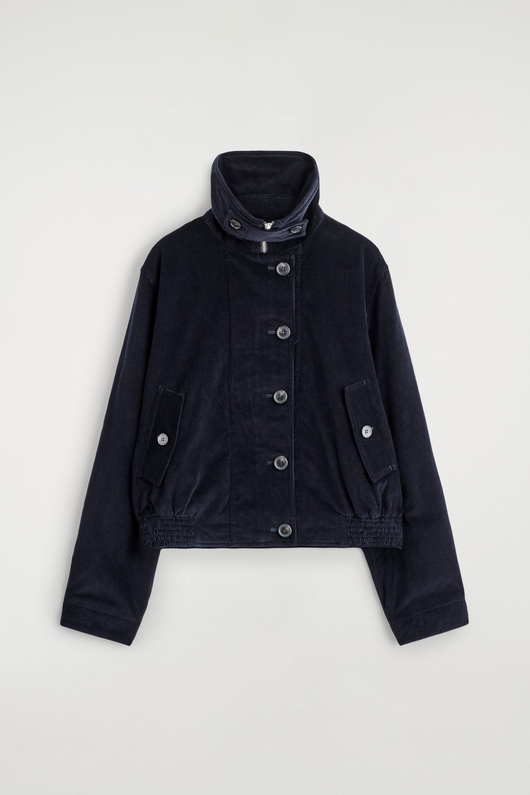 CORDUROY FUNNEL-NECK JACKET