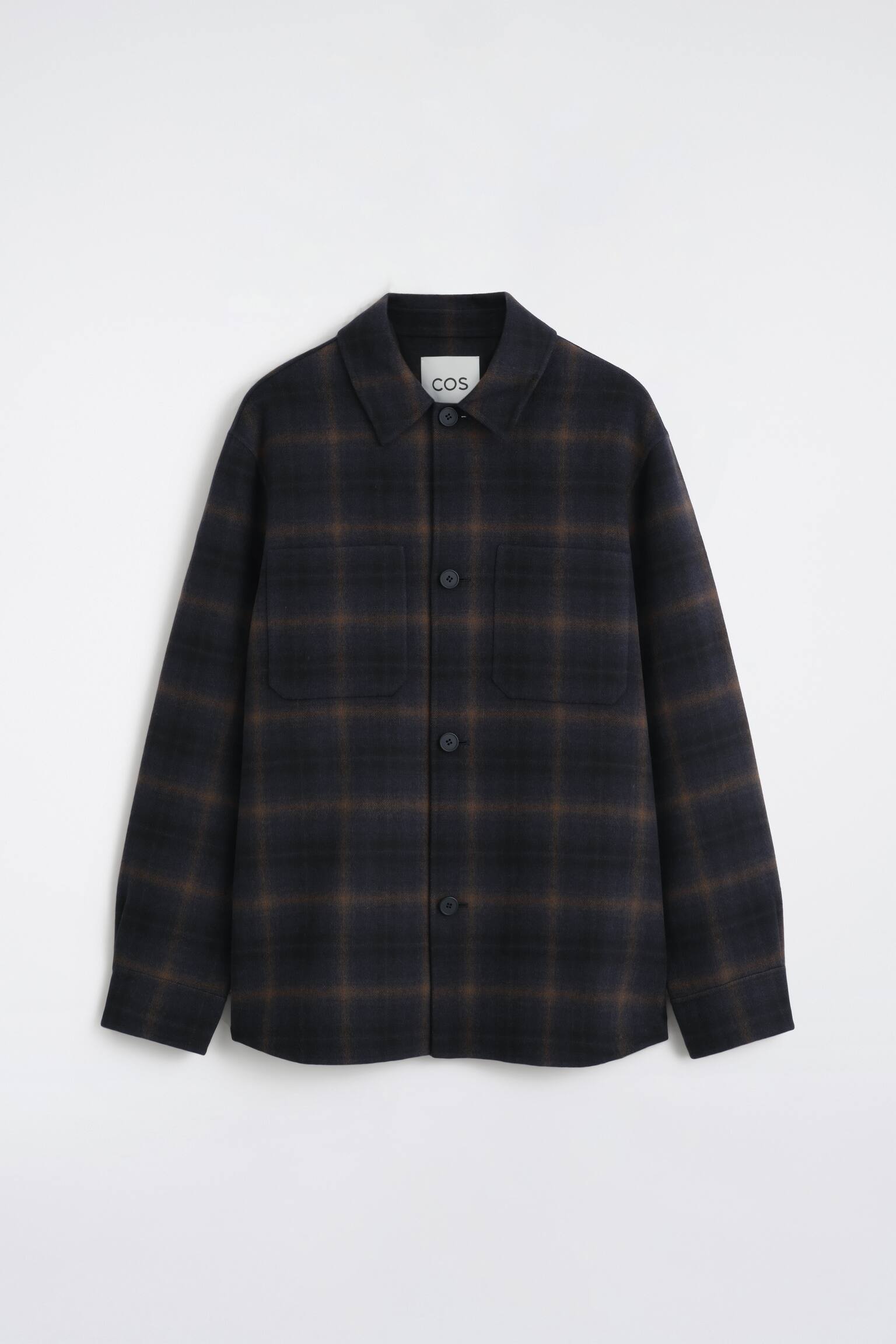 CAMISA DE LÃ VERSO DUPLO - Azul-marinho / Xadrez/Malva/PRETO - 1