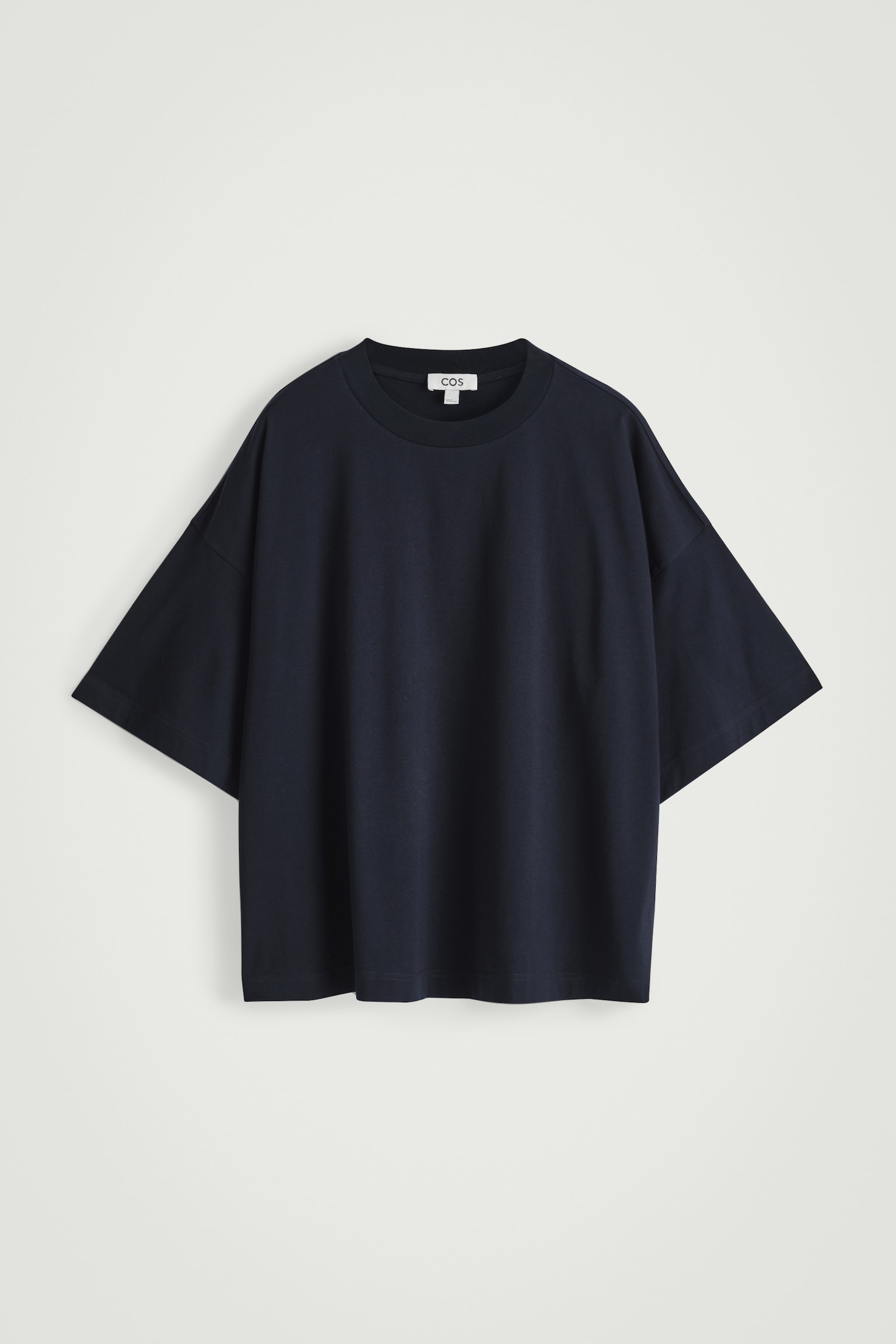 BESONDERS WEITES OVERSIZED-T-SHIRT AUS BAUMWOLLE - NAVYBLAU/WEISS - 2