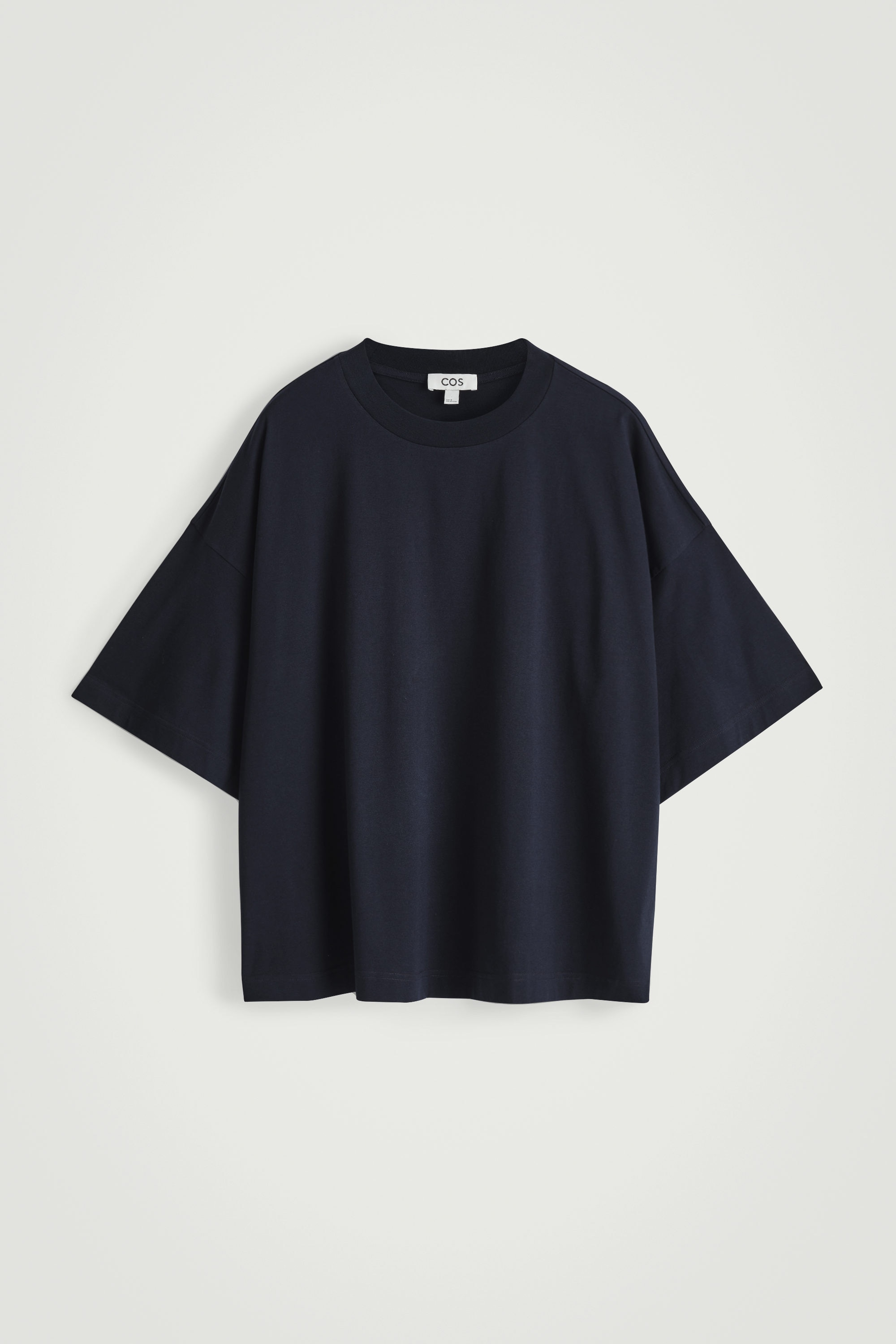 ENNOY CREW NECK LS T-SHIRTS NAVY サイズL OVERSIZED EXTRA-WIDE COTTON T-SHIRT - NAVY | COS