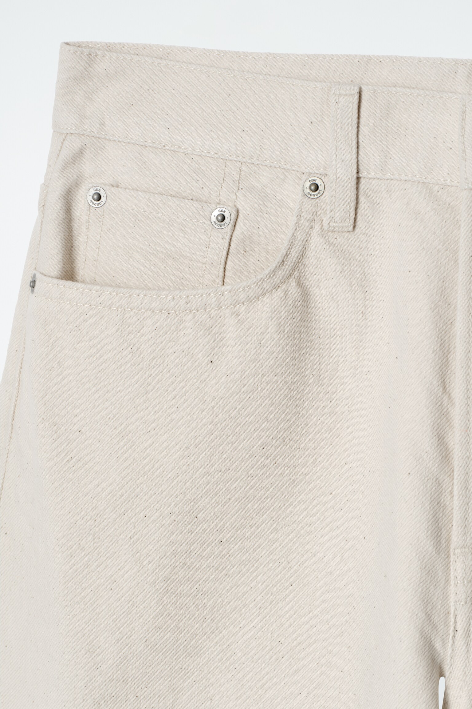 FACADE TURN-UP STRAIGHT-LEG JEANS - ECRU/RAW INDIGO/LIGHT GREY - 5
