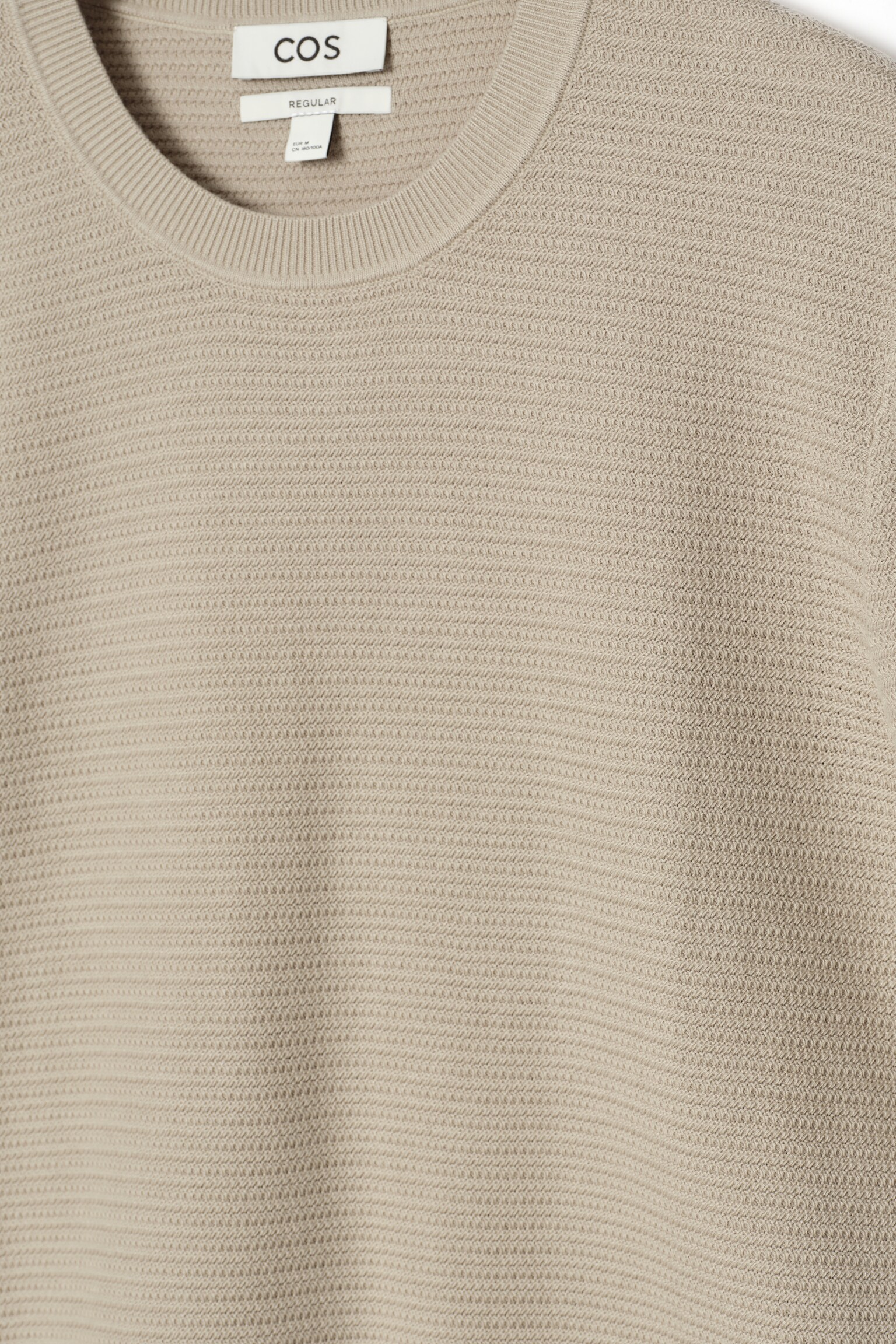CAMISETA DE PUNTO DE ALGODÓN CON TEXTURA - TOPO/ALBARICOQUE/BLANCO ROTO/NEGRO - 5