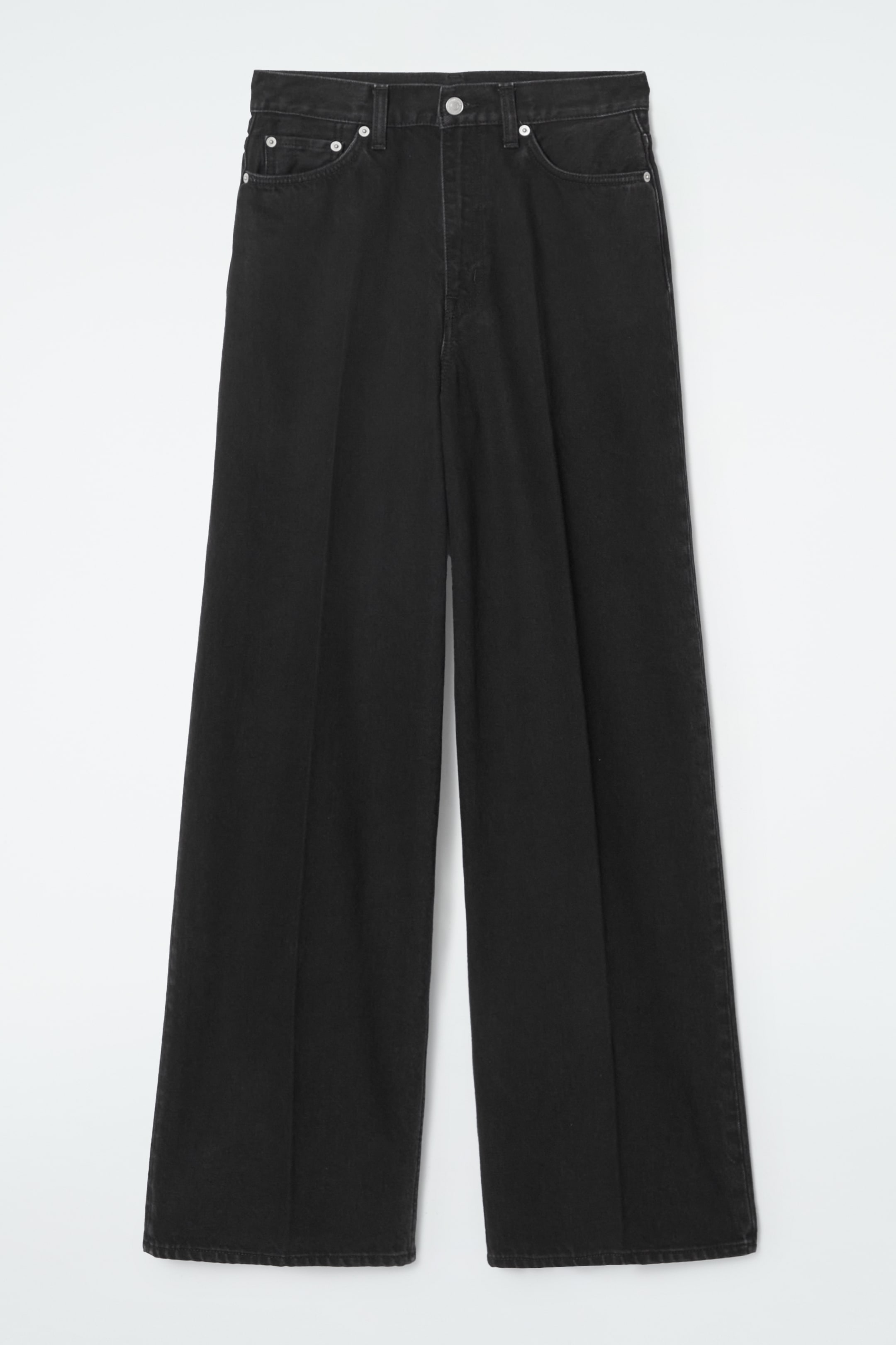 Zobrazit větší obrázek: DŽÍNY S ŠIROKÝMI NOHAVICEMI TIDE - BLACK - ŽENY | H&M CZ 1