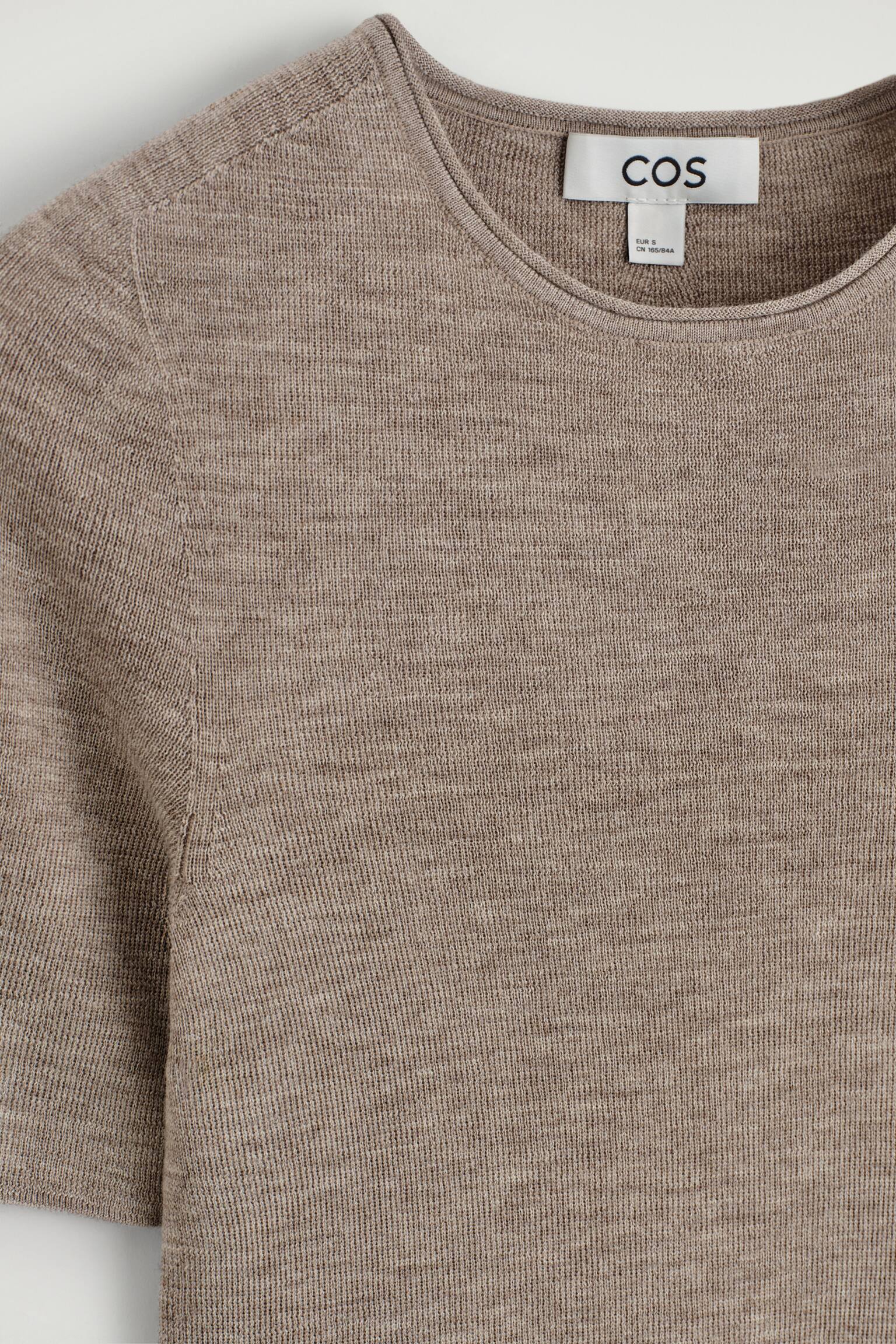 TRICOU DIN LÂNĂ MERINOS FĂRĂ CUSĂTURI - BEIGE MÉLANGE/BURGUNDY MÉLANGE/CHARCOAL MÉLANGE - 5