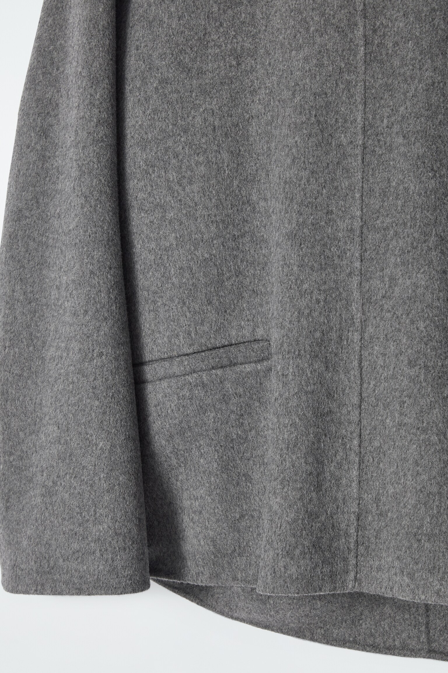 BLUSE AUS DOUBLEFACE-WOLLE - GRAU/SCHWARZ - 2