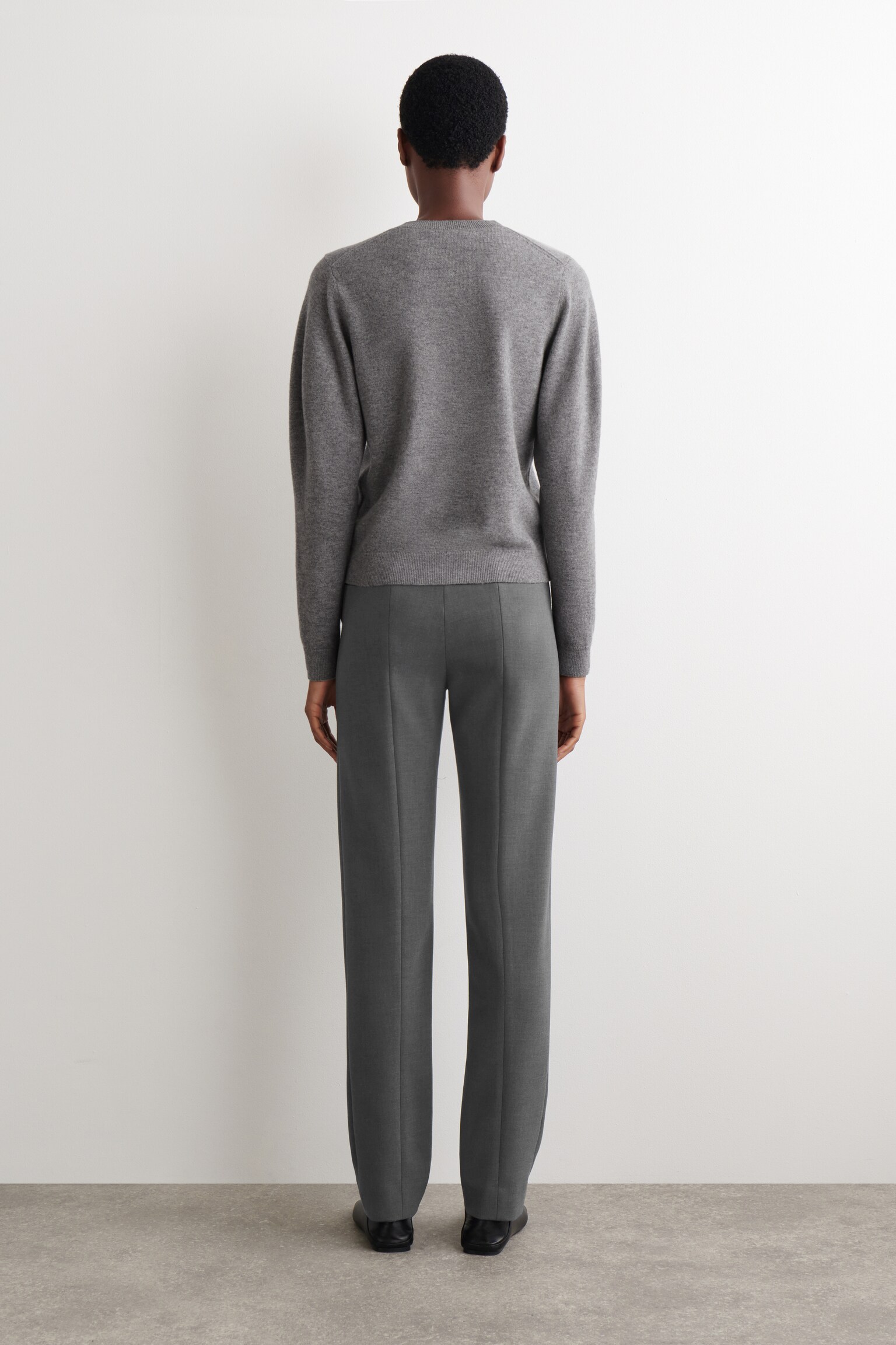 PANTALON DROIT SLIM - GRIS - 4