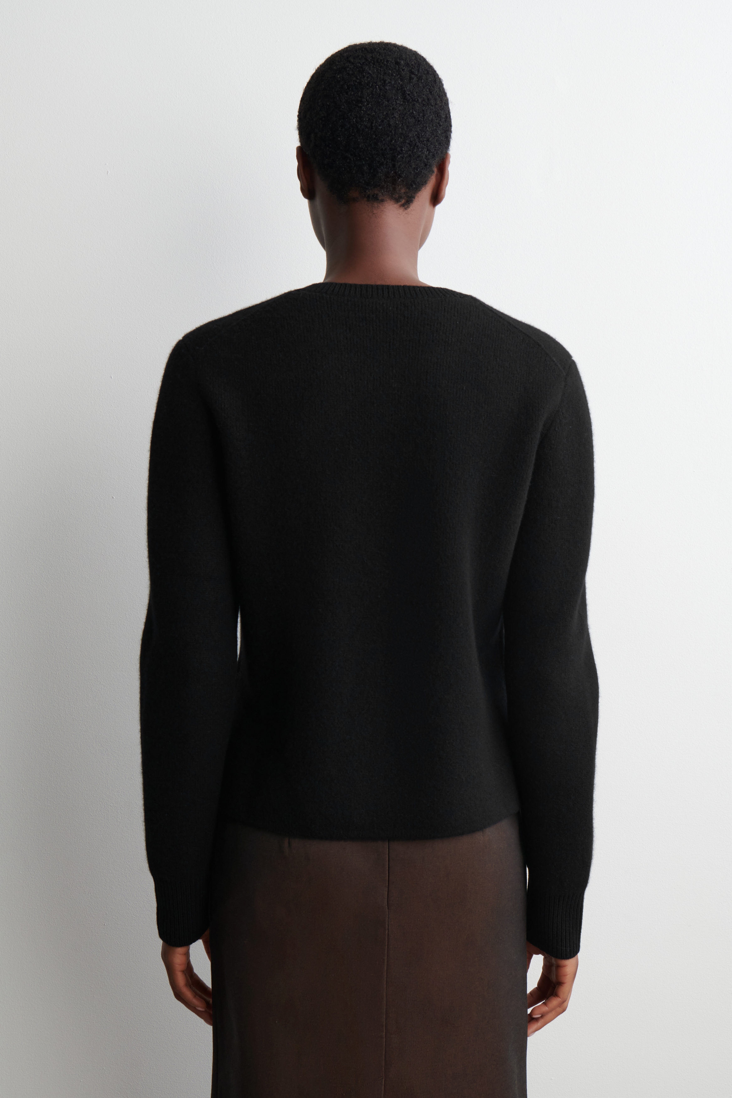 MERINO WOOL CREW-NECK SWEATER - BLACK | COS
