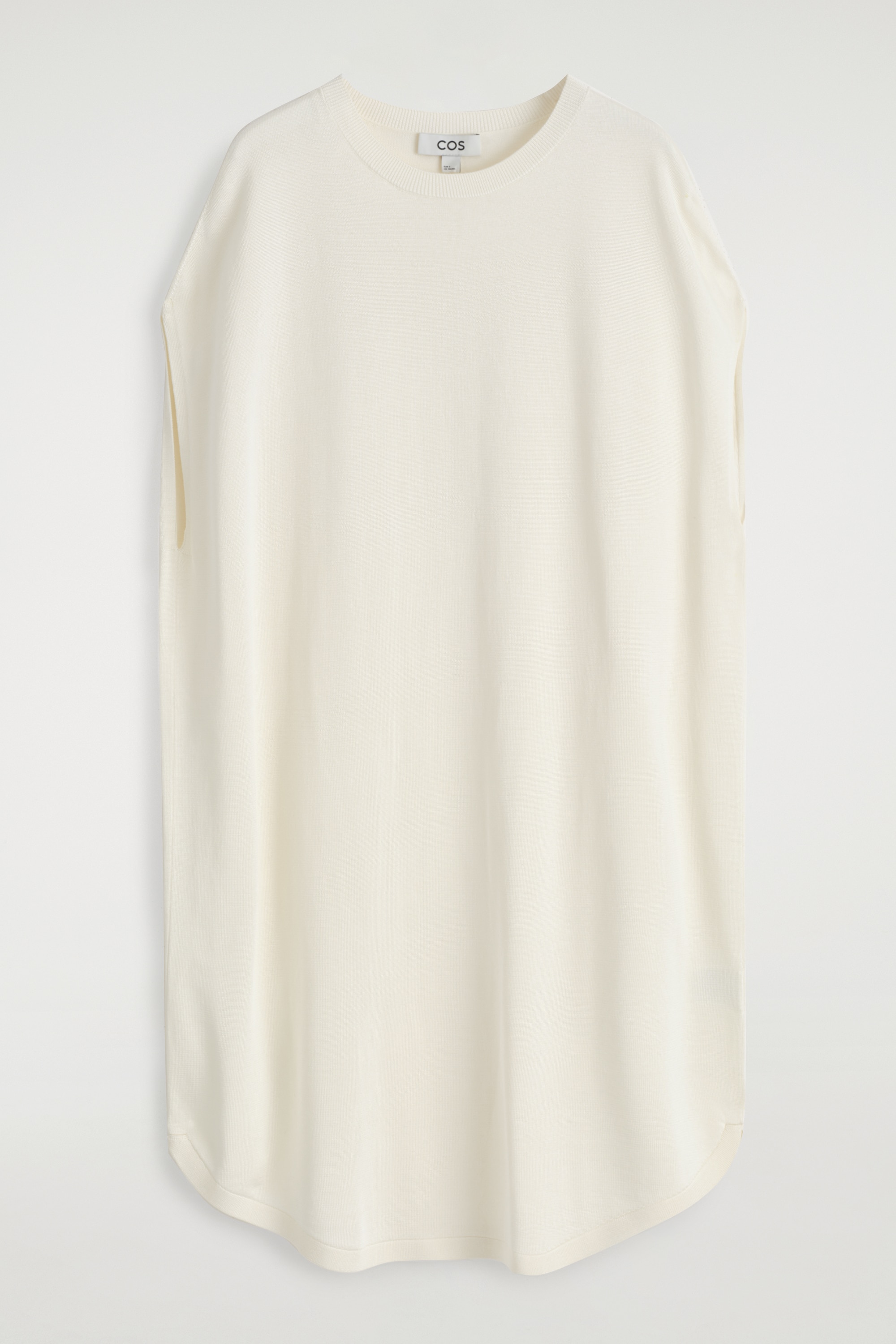 ROBE À OURLET CIRCULAIRE EN MAILLE - BLANC/NOIR