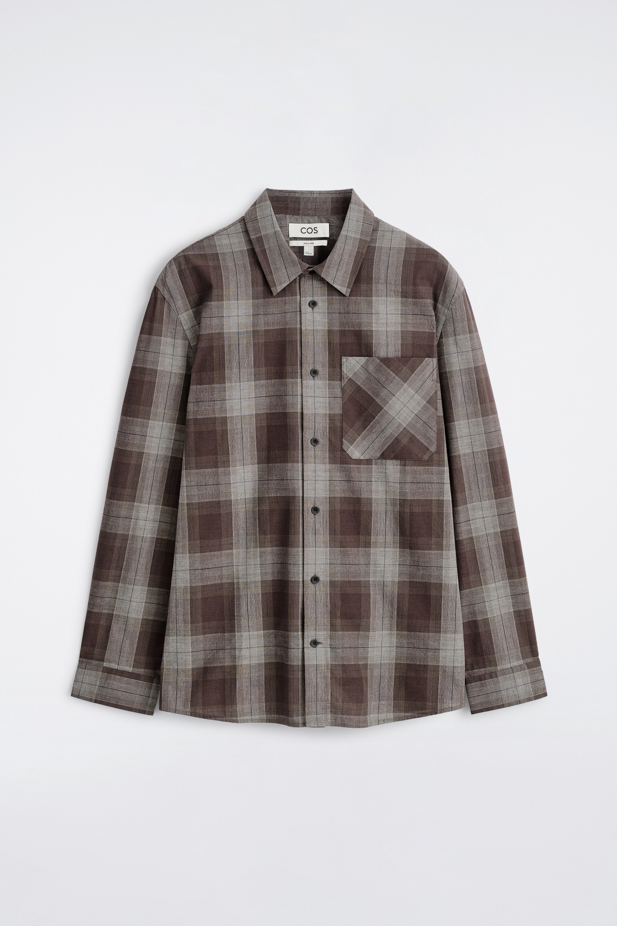 Se større billede: CHECKED BRUSHED-COTTON SHIRT - BRUN / TERNET - HERRE | H&M DK 6