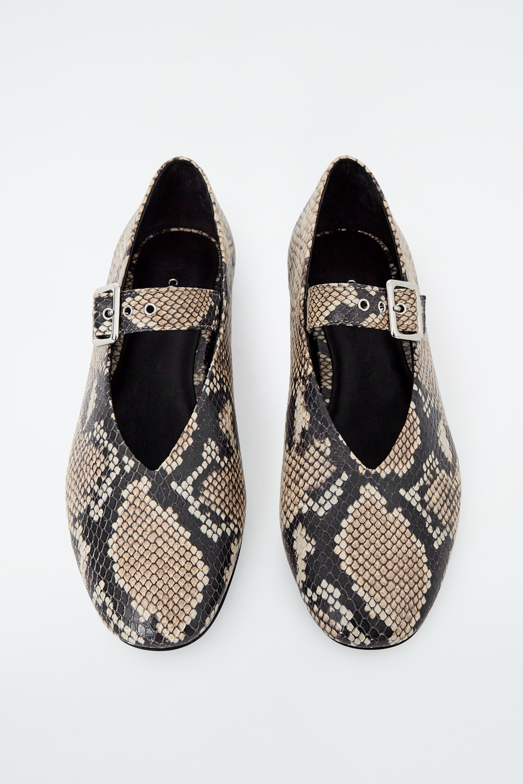 Ingrandisci l'immagine: SNAKE-EFFECT LEATHER BALLET FLATS - SNAKE-EFFECT - DONNA | H&M CH 5