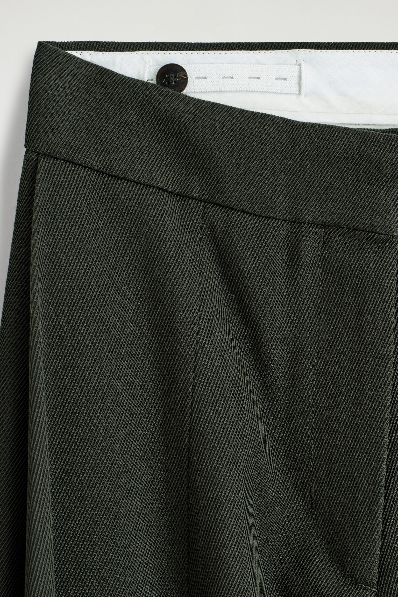 PANTALONI RILASSATI IN MISTO LANA A GAMBA LARGA - VERDE SCURO/BORDEAUX/NERO - 6