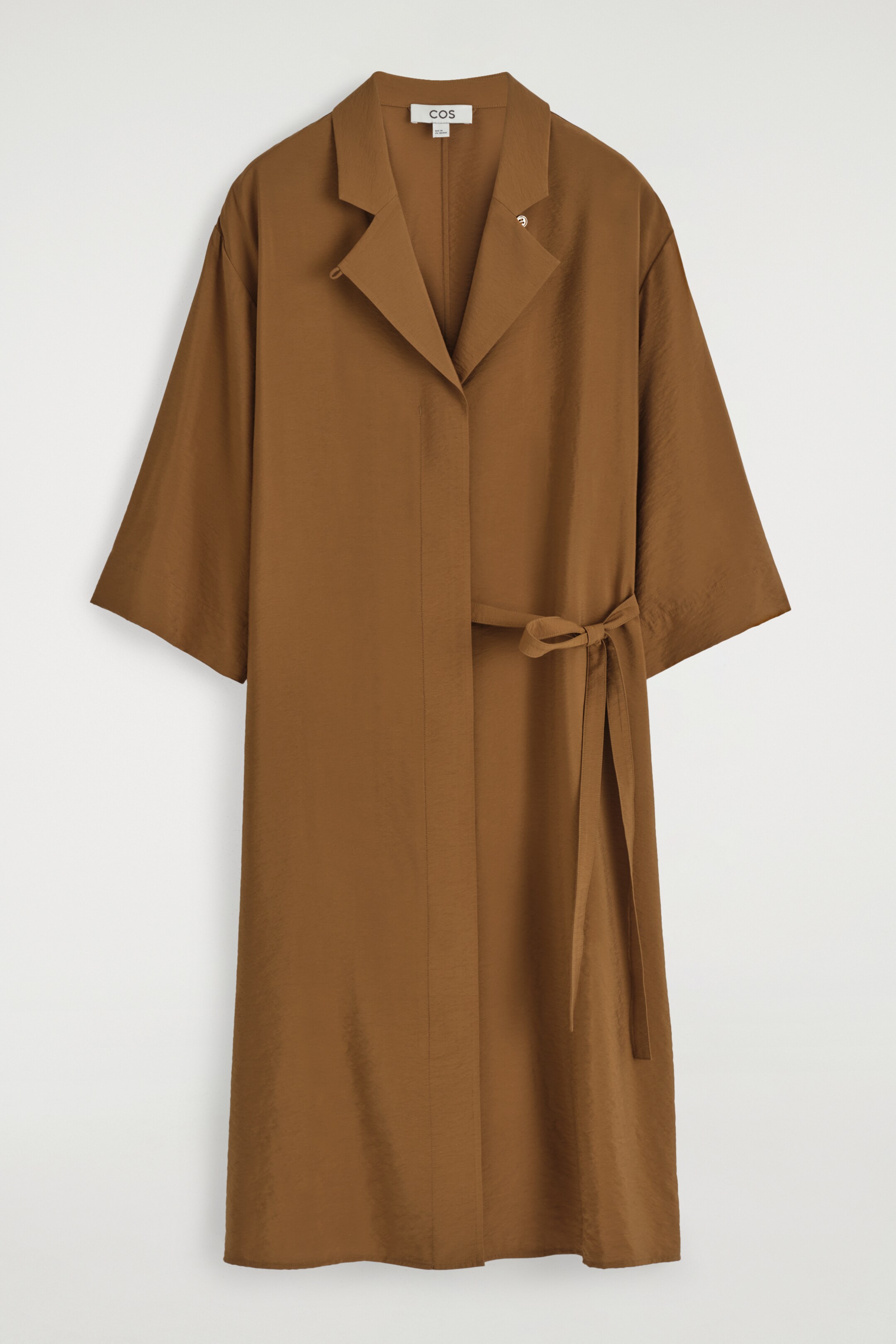 Vezi imaginea mai mare: ROCHIE CĂMAȘĂ MIDI CU CUREA LATERALĂ - MARO - FEMEI | H&M RO 6