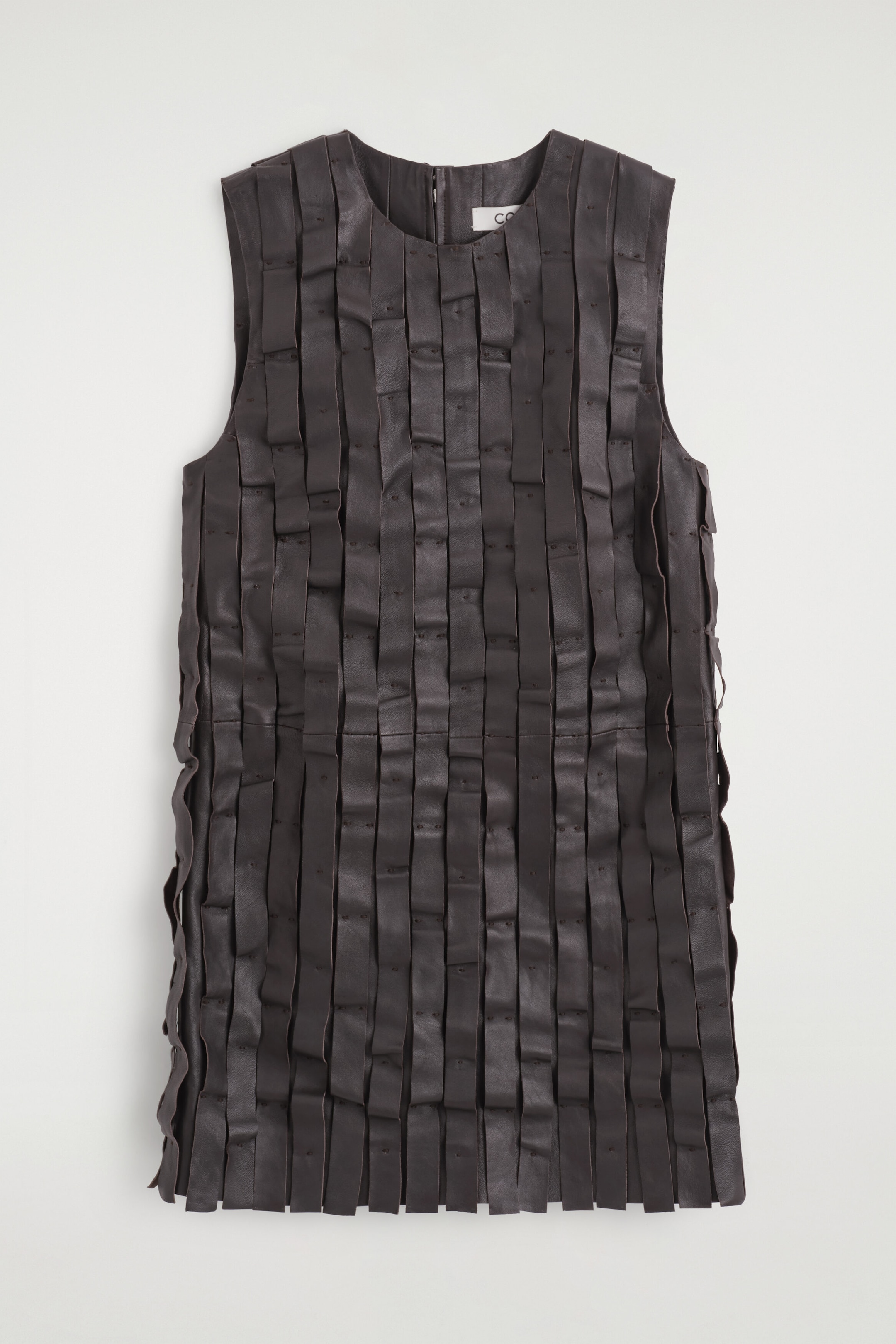 RAW-CUT LEATHER TOP