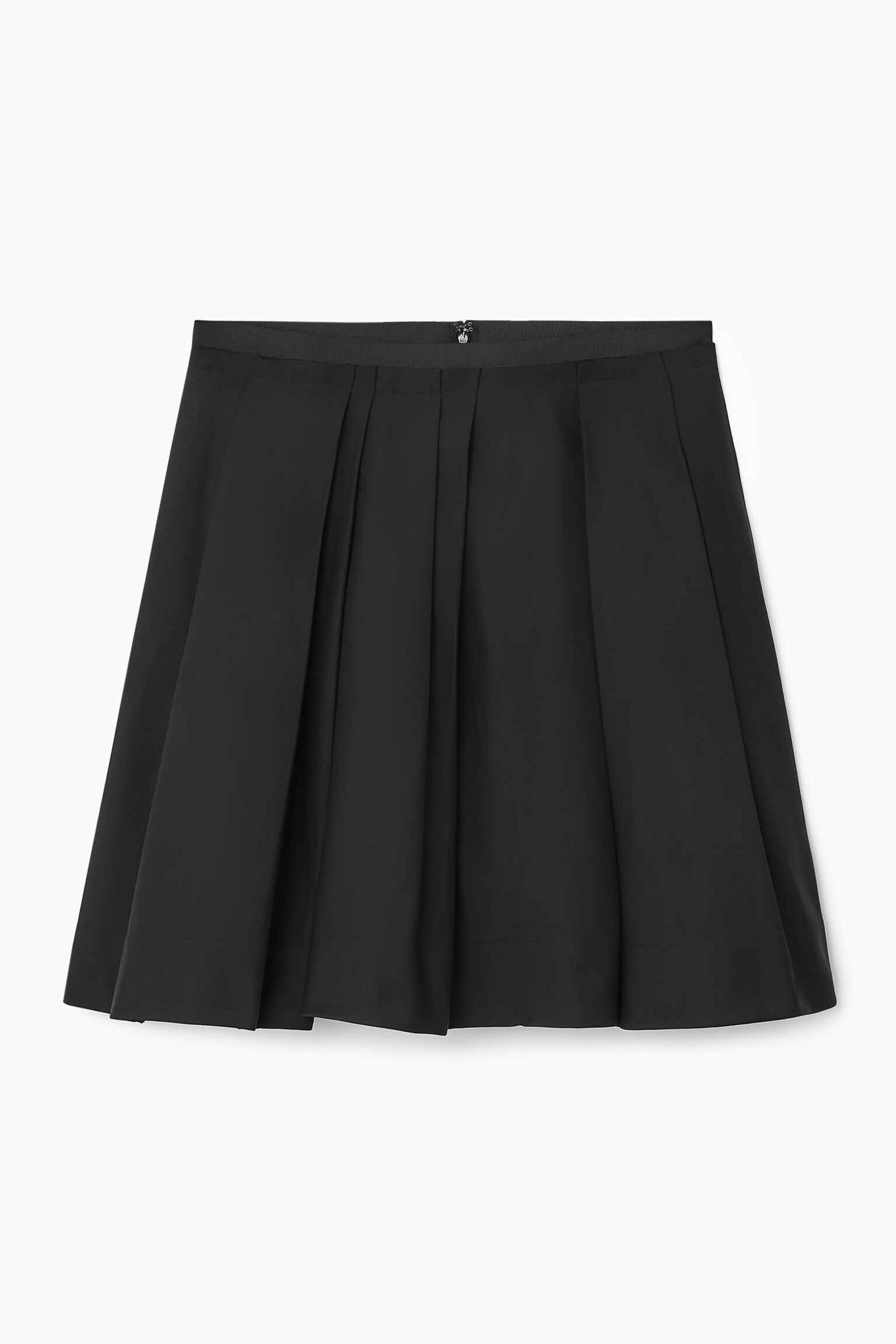 PLEATED MINI SKIRT - BLACK