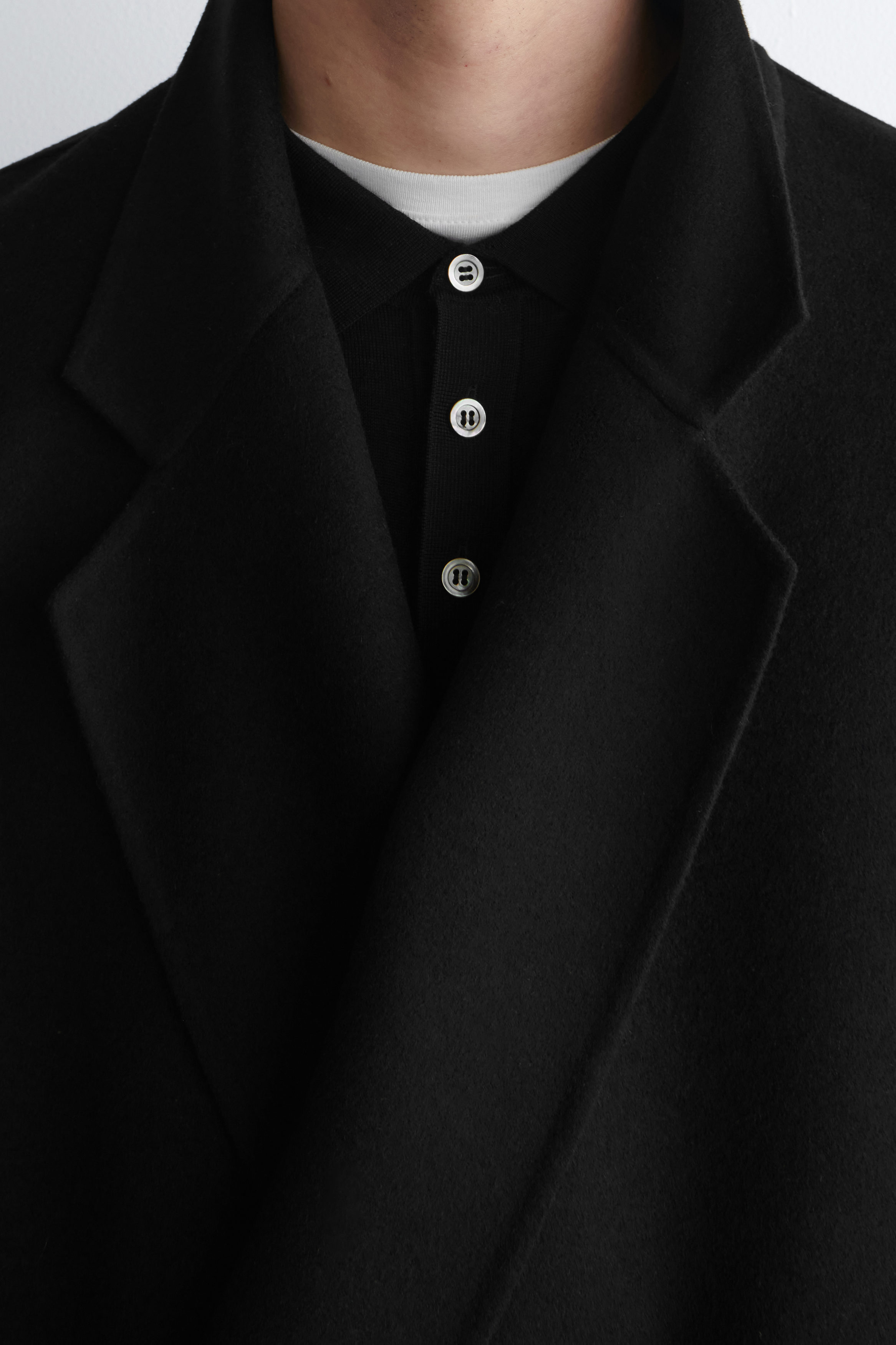 DOUBLE-FACED WOOL OVERSHIRT - BLACK | COS US