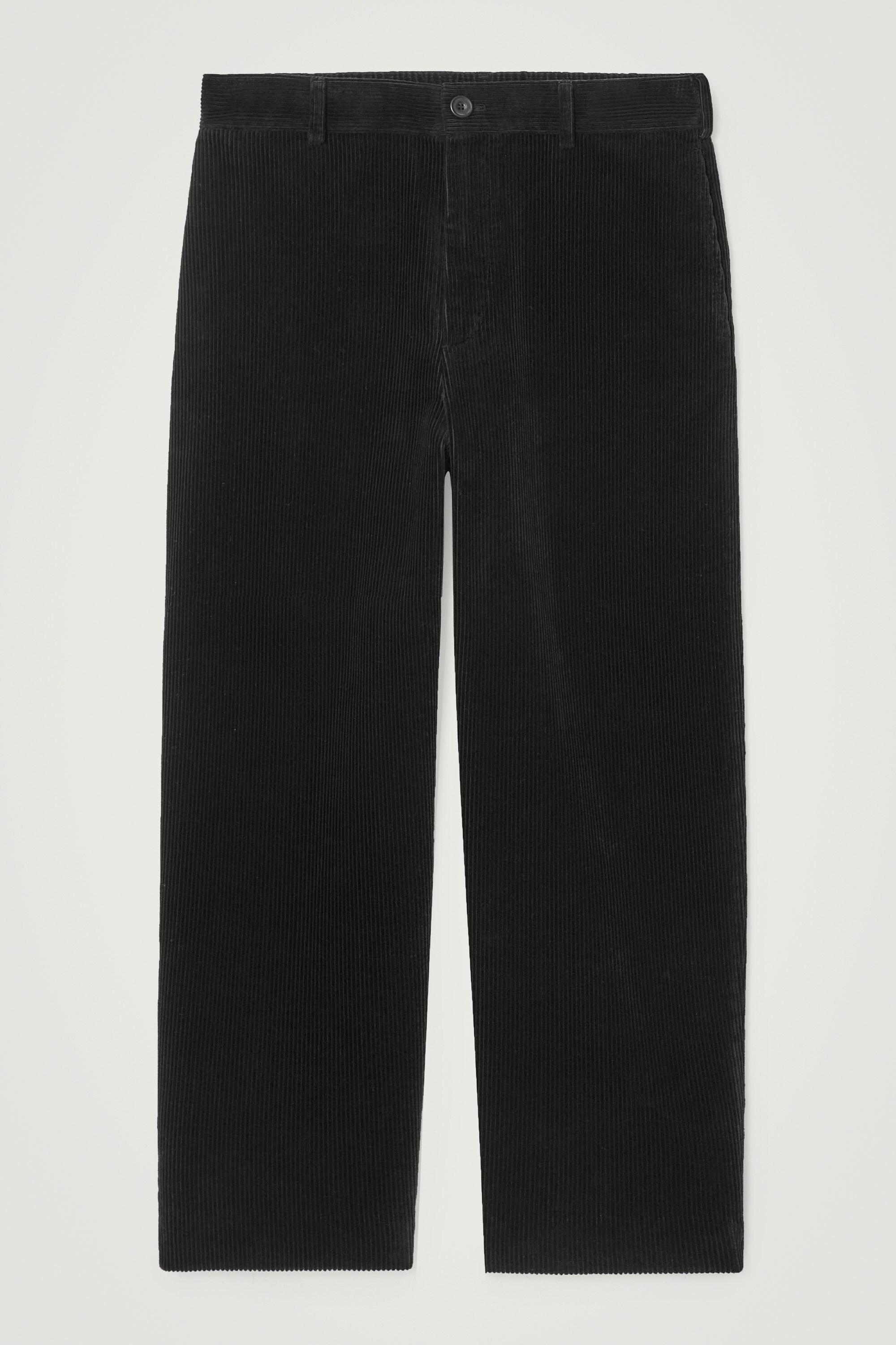 【Anyone more】Kenshi Charcoal Corduroy Long Wide Pants CHUCK regular 8-wales corduroy chino pants - Forrest Night