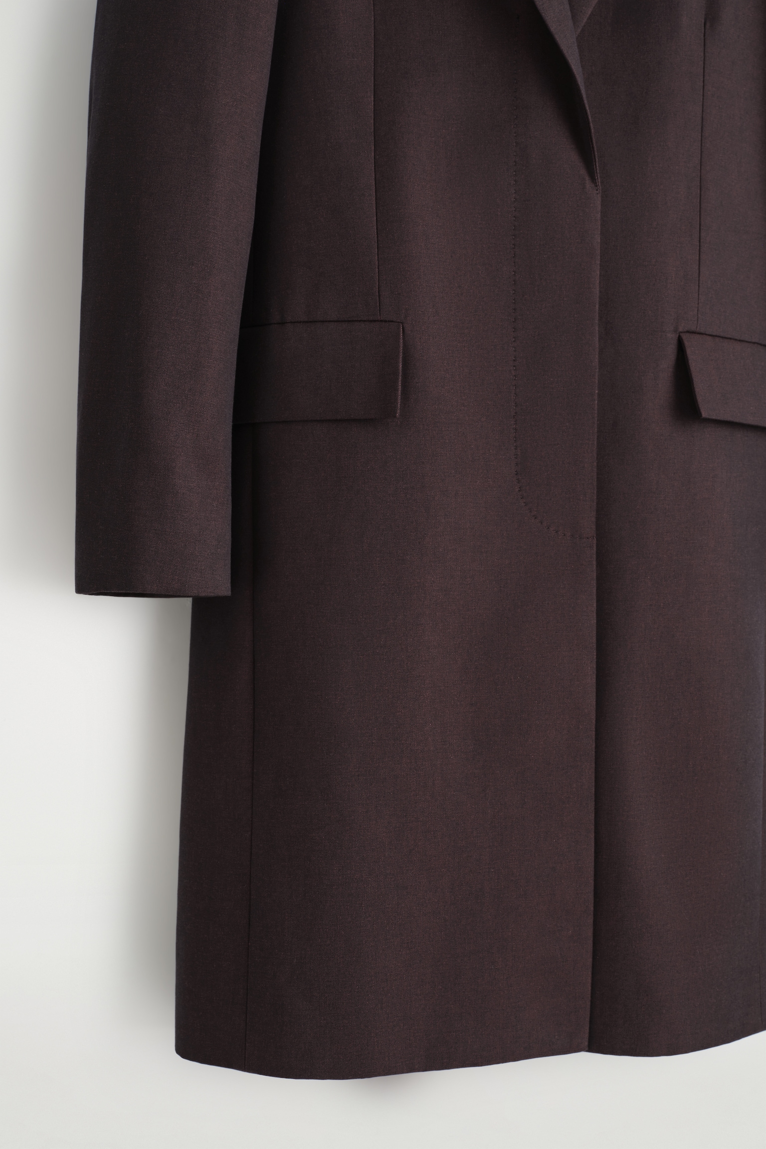 CAPPOTTO SARTORIALE IN COTONE - BORDEAUX - 7