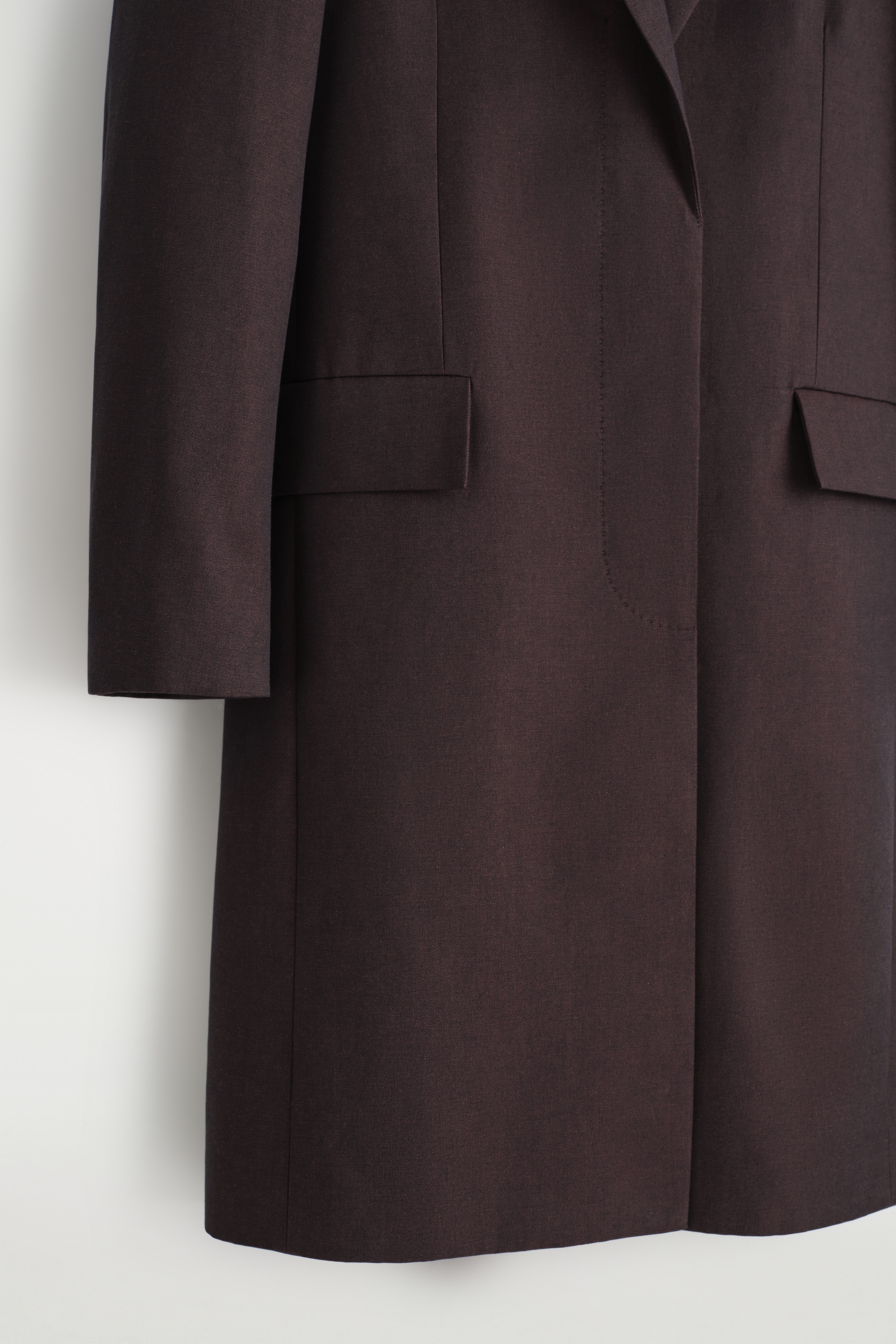 View larger image: TAILORED COTTON COAT - BURGUNDY - Ladies | H&M GB 7