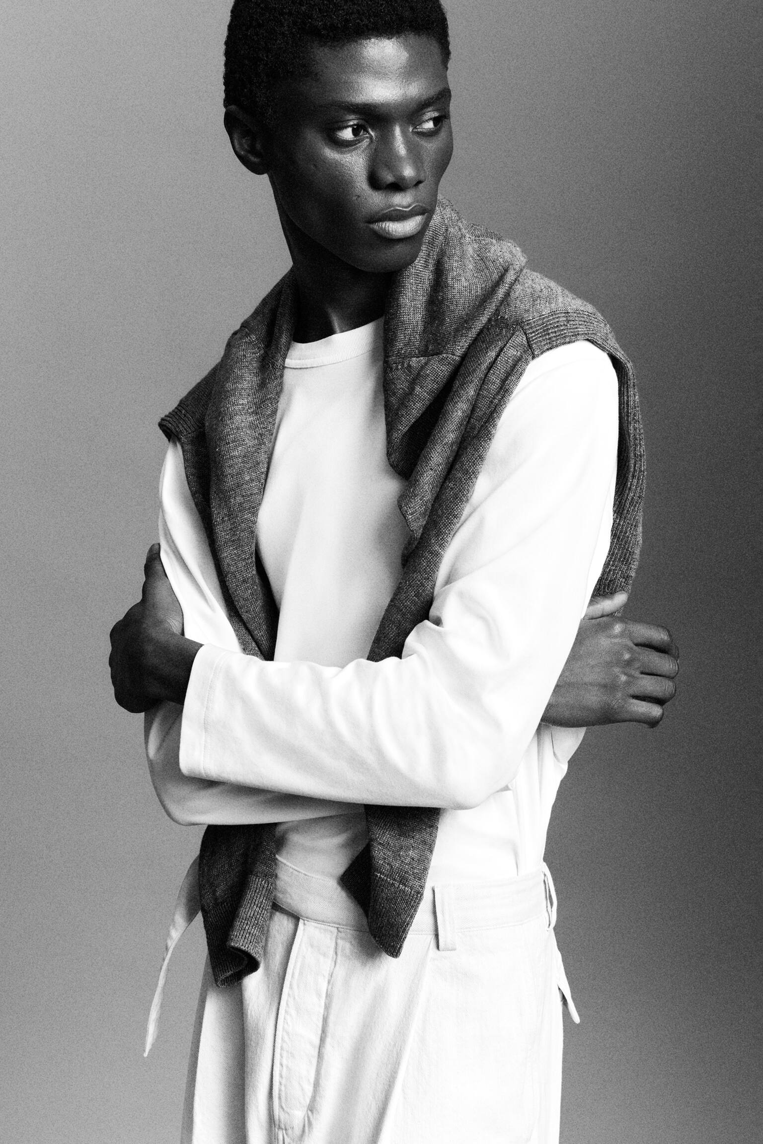 LOCKERES LANGARMSHIRT AUS JERSEY - WEISS/SCHWARZ/SCHWARZ/GESTREIFT/HELLROSA - 5