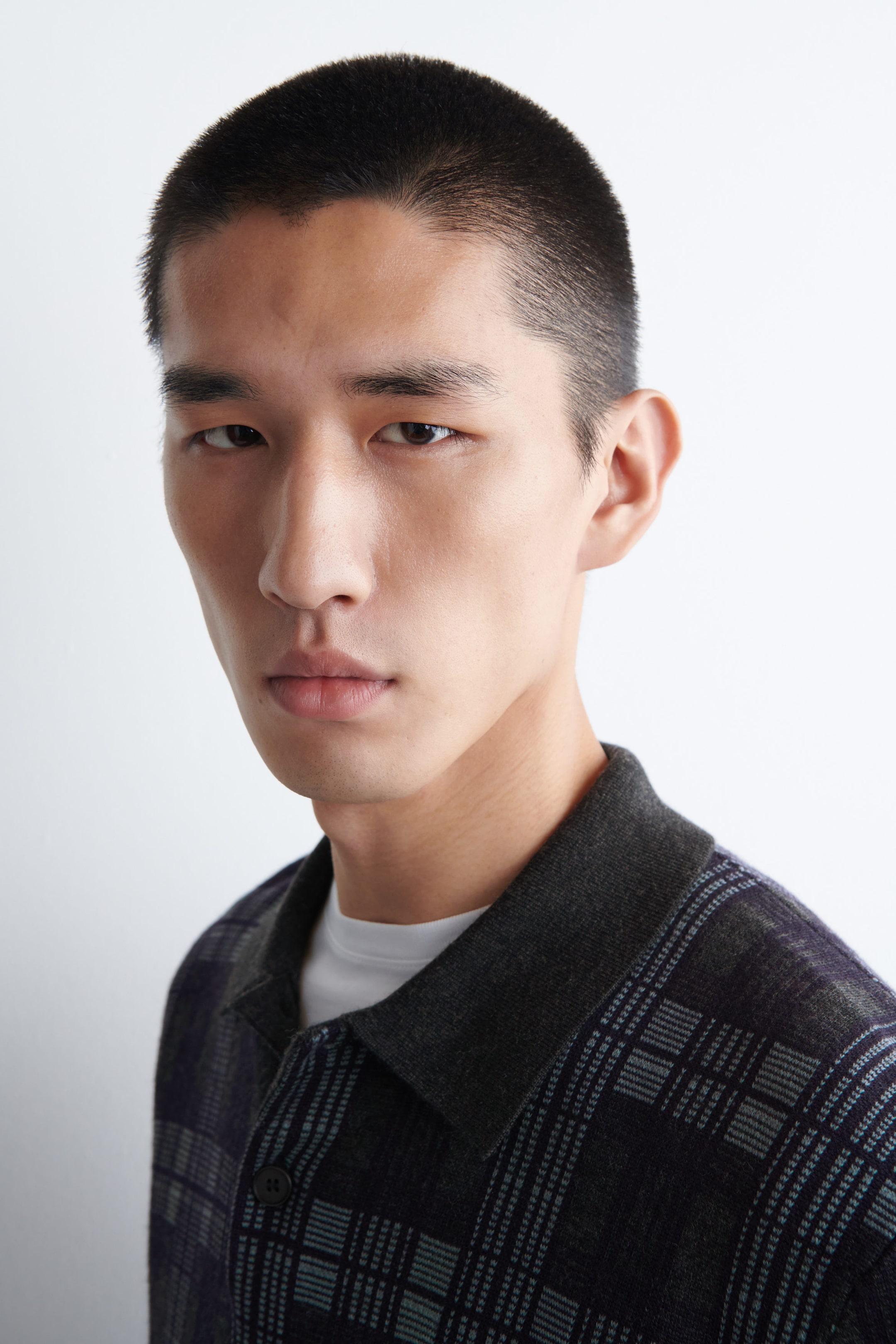 MERINO WOOL-JACQUARD POLO SWEATER