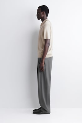MERINO WOOL POLO SHIRT — ECRU 3