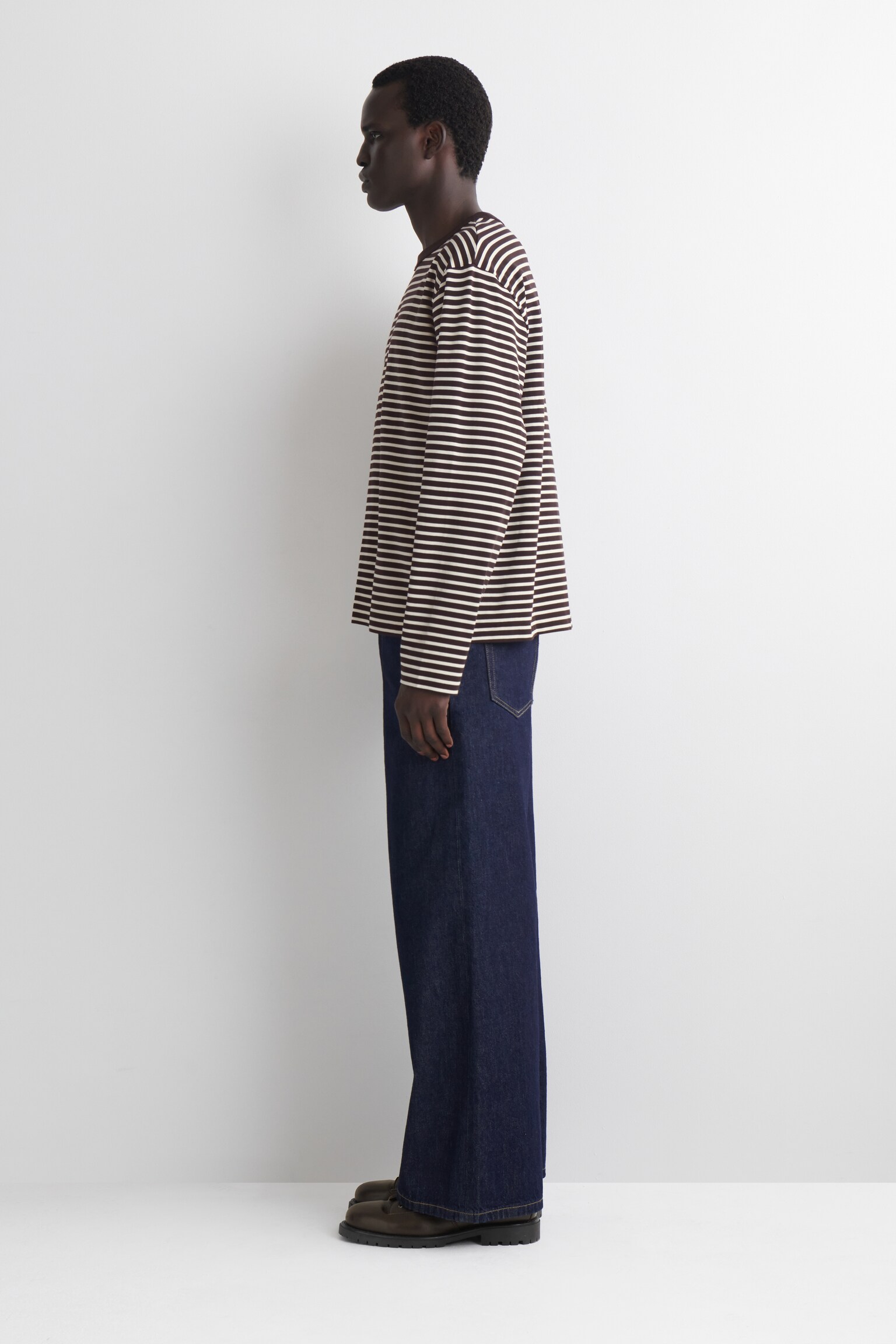 LAZA INTERLOCK HOSSZÚ UJJÚ PÓLÓ - BROWN / ECRU / STRIPED/BORDEAUX/FEKETE - 7