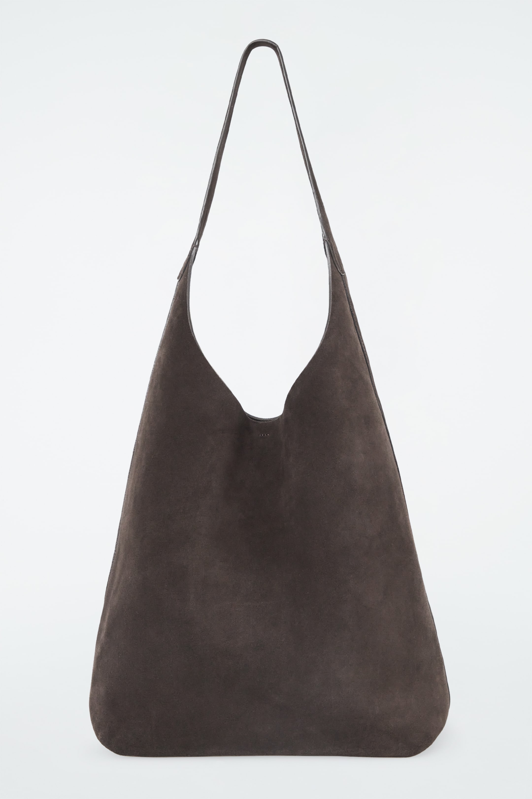 Grösseres Bild ansehen: SERIF TOTE BAG - VELOURSLEDER - DUNKELBRAUN - DAMEN | H&M CH 3