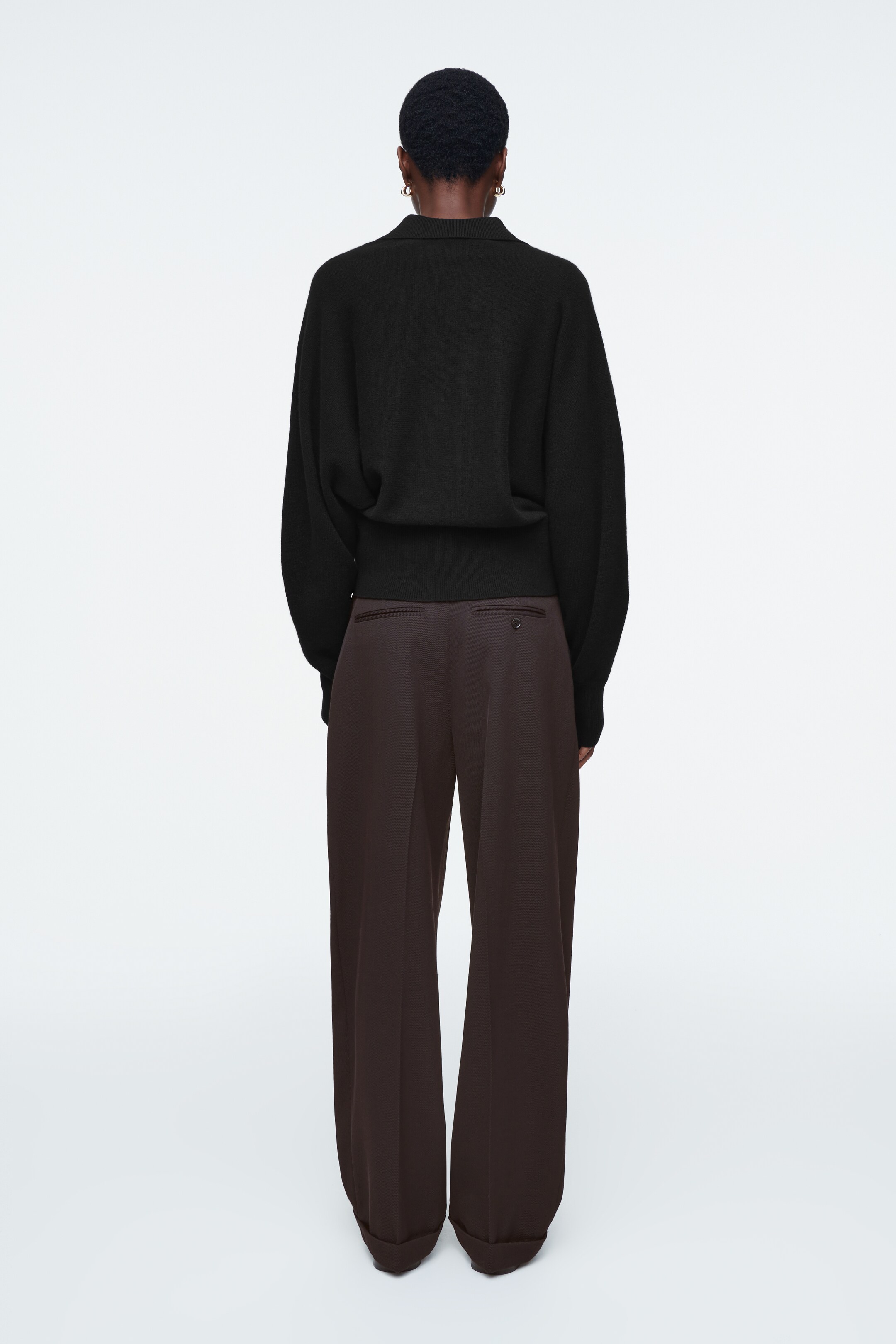 Agrandir l'image: PULL POLO MANCHES CHAUVE-SOURIS EN LAINE - NOIR - FEMME | H&M CH 5