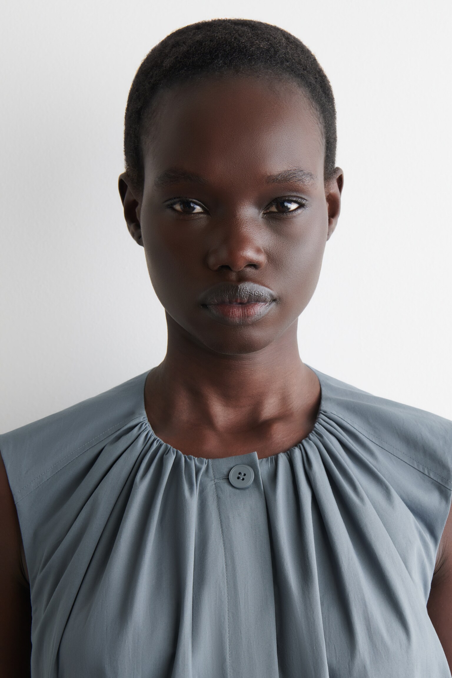 ROBE MIDI À OURLET BULLE - GRIS/VERT FONCÉ - 7