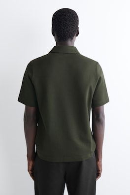 COTTON-PIQUÉ POLO SHIRT — DARK GREEN 4