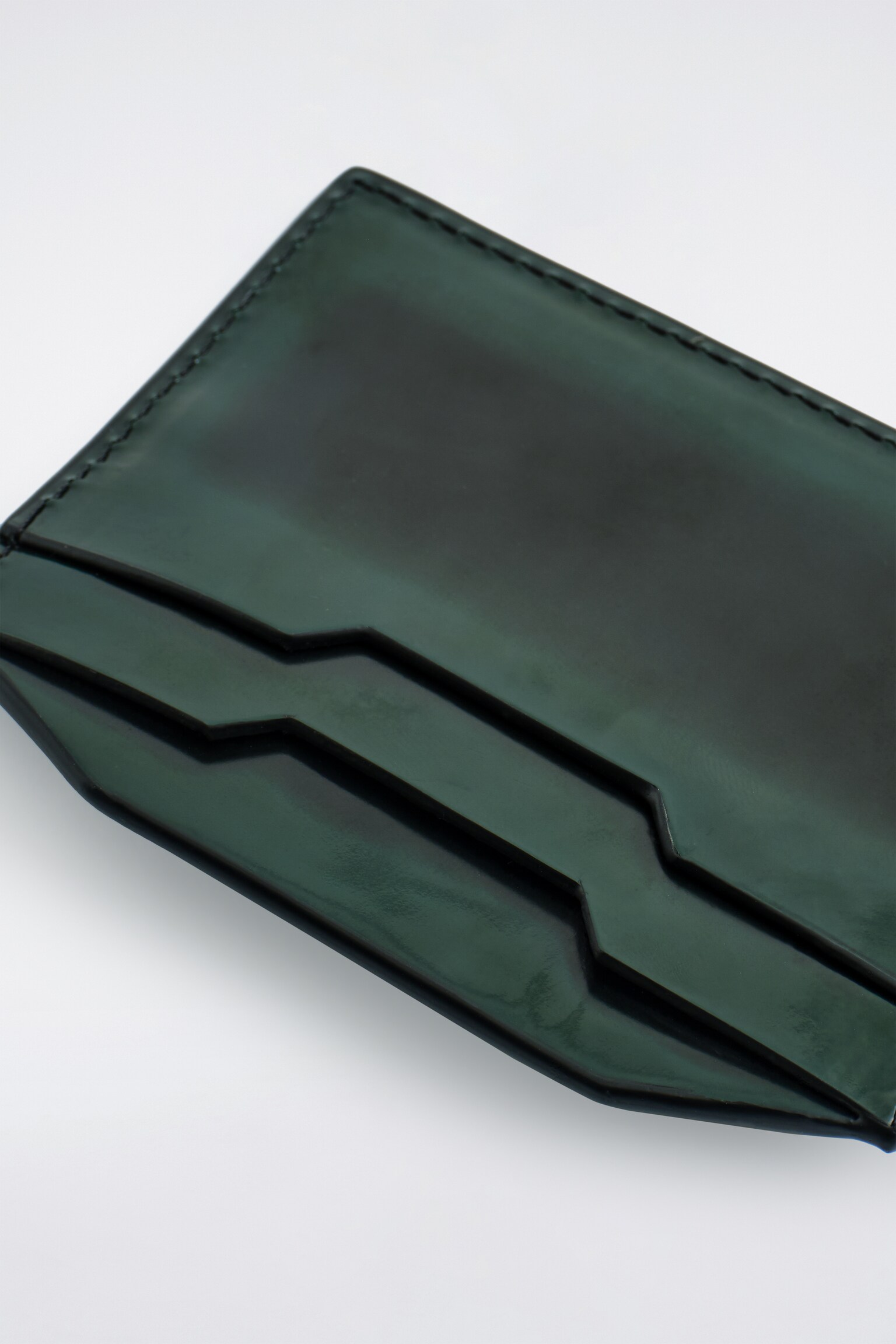 LEATHER CARDHOLDER - DARK GREEN - 2