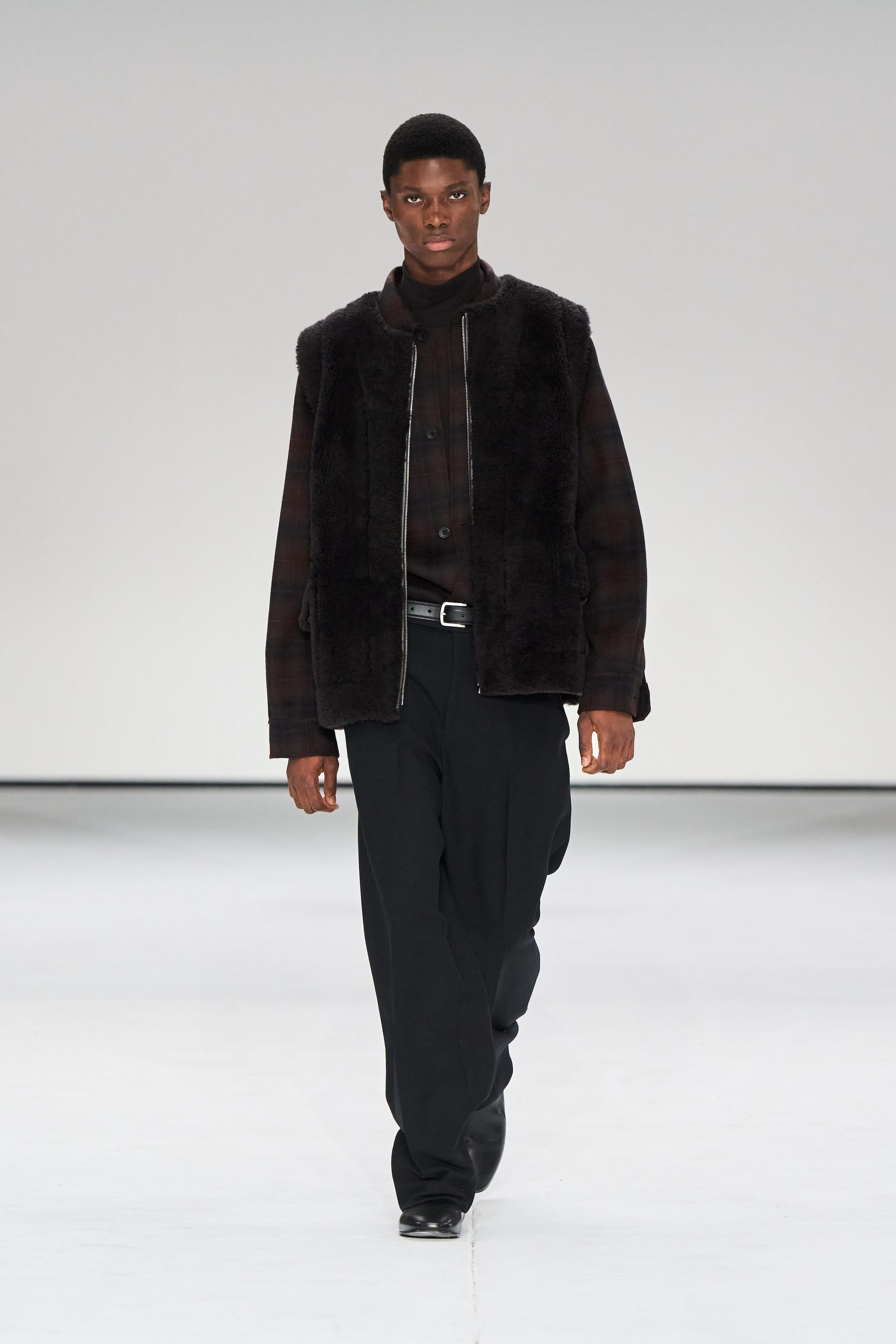 SPLIT WOOL OVERSHIRT