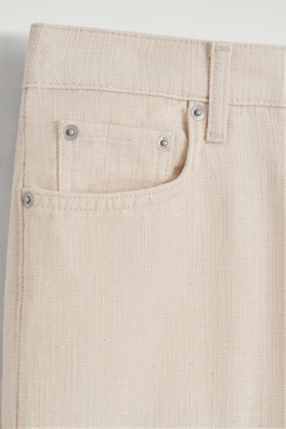 CHORD CANVAS STRAIGHT-LEG JEANS — CHALK 1