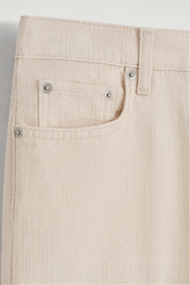 CHORD CANVAS STRAIGHT-LEG JEANS — CHALK
