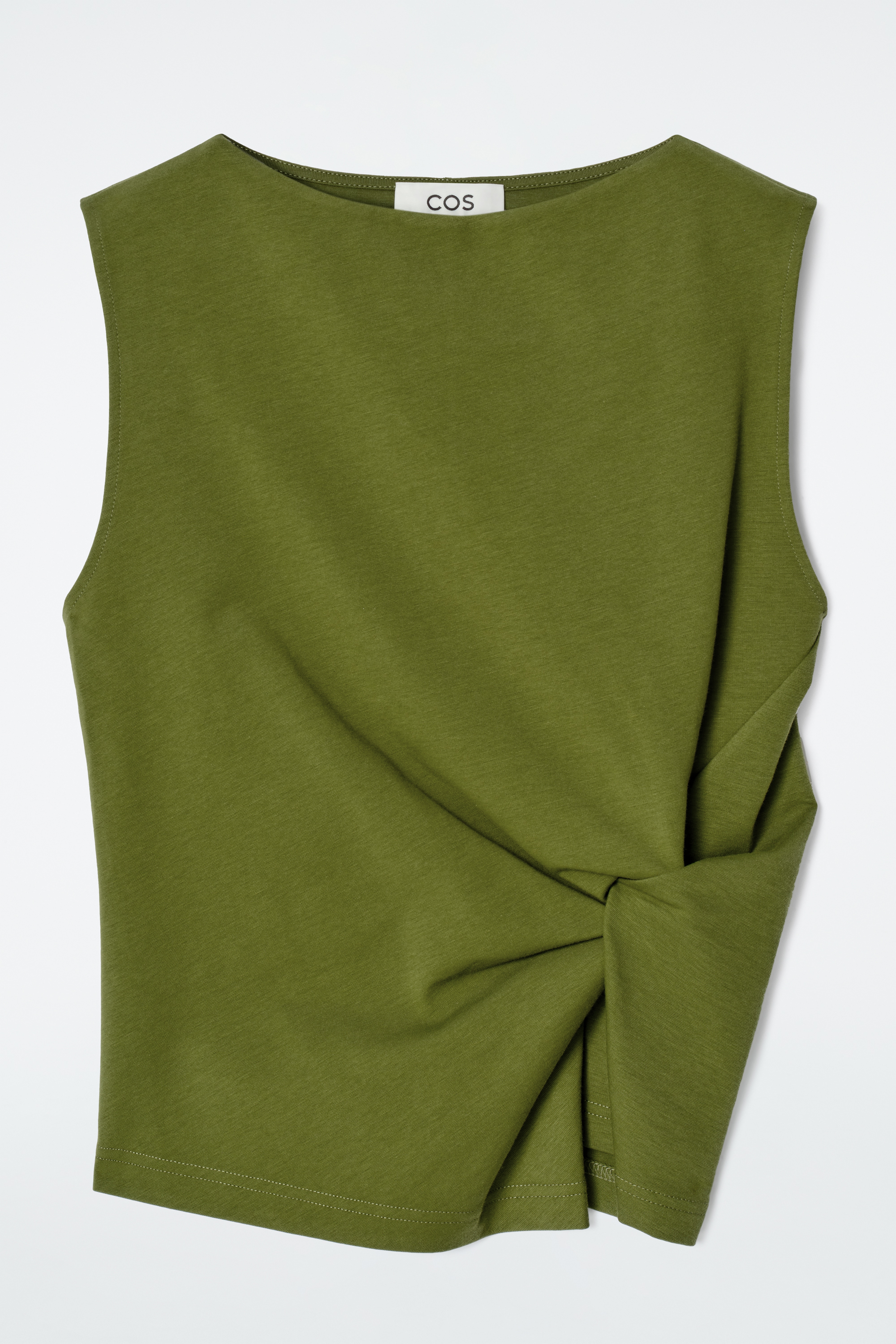 TOP CON DETALLE DE NUDO - VERDE ACEITUNA