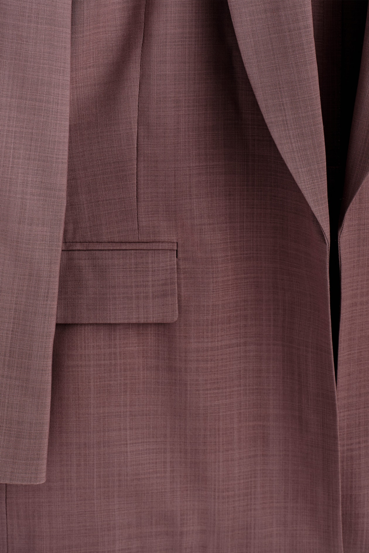SHAWL-COLLAR WOOL BLAZER — MAHOGANY