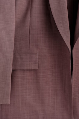 SHAWL-COLLAR WOOL BLAZER — MAHOGANY 5