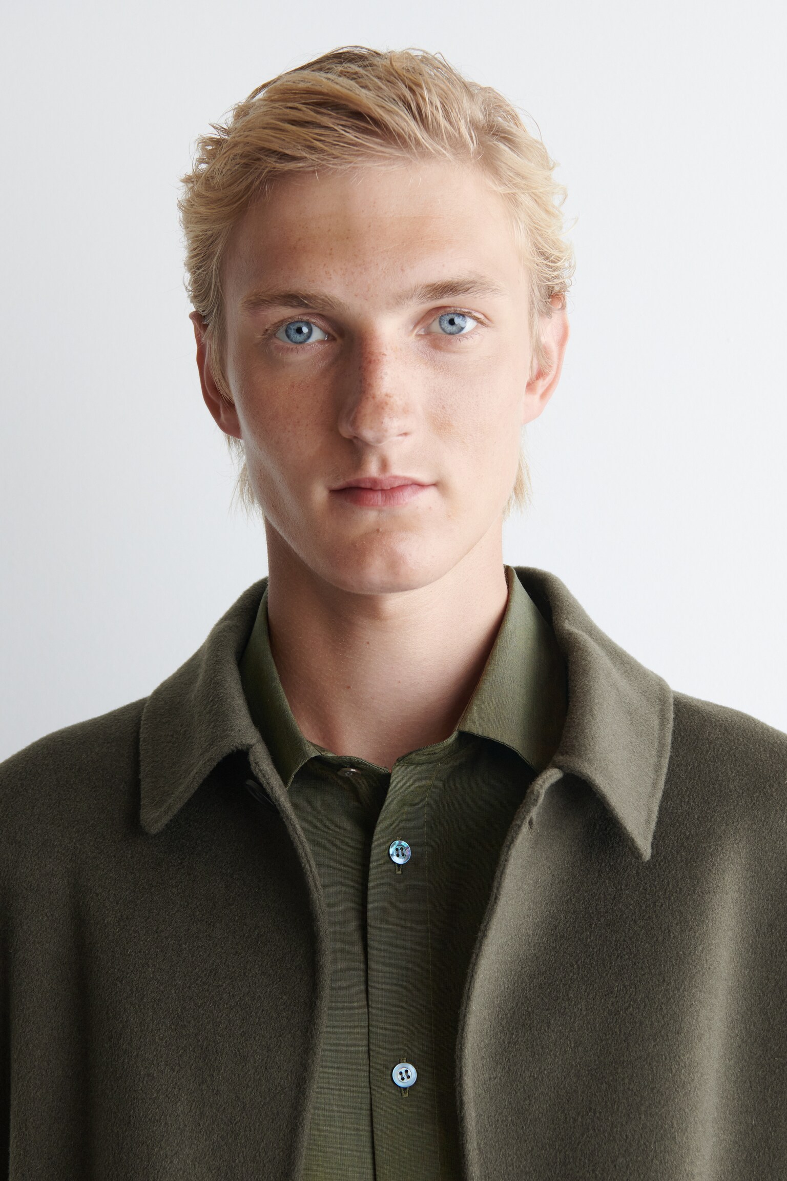 CAMISA DE ALGODÓN FIL-A-FIL - VERDE/AZUL OSCURO - 6