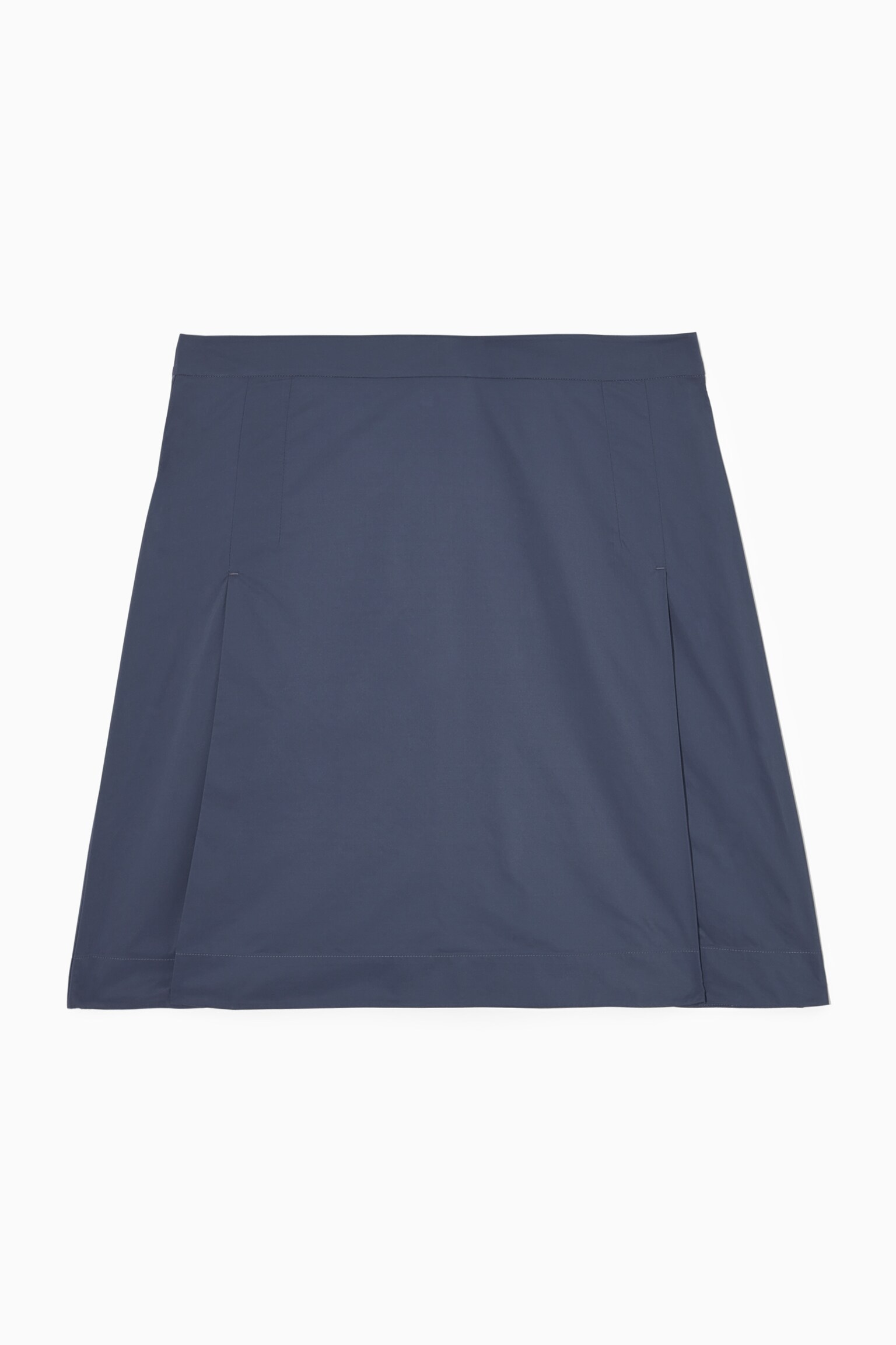SHELL-PANEL A-LINE MINI SKIRT - BLUE - 1