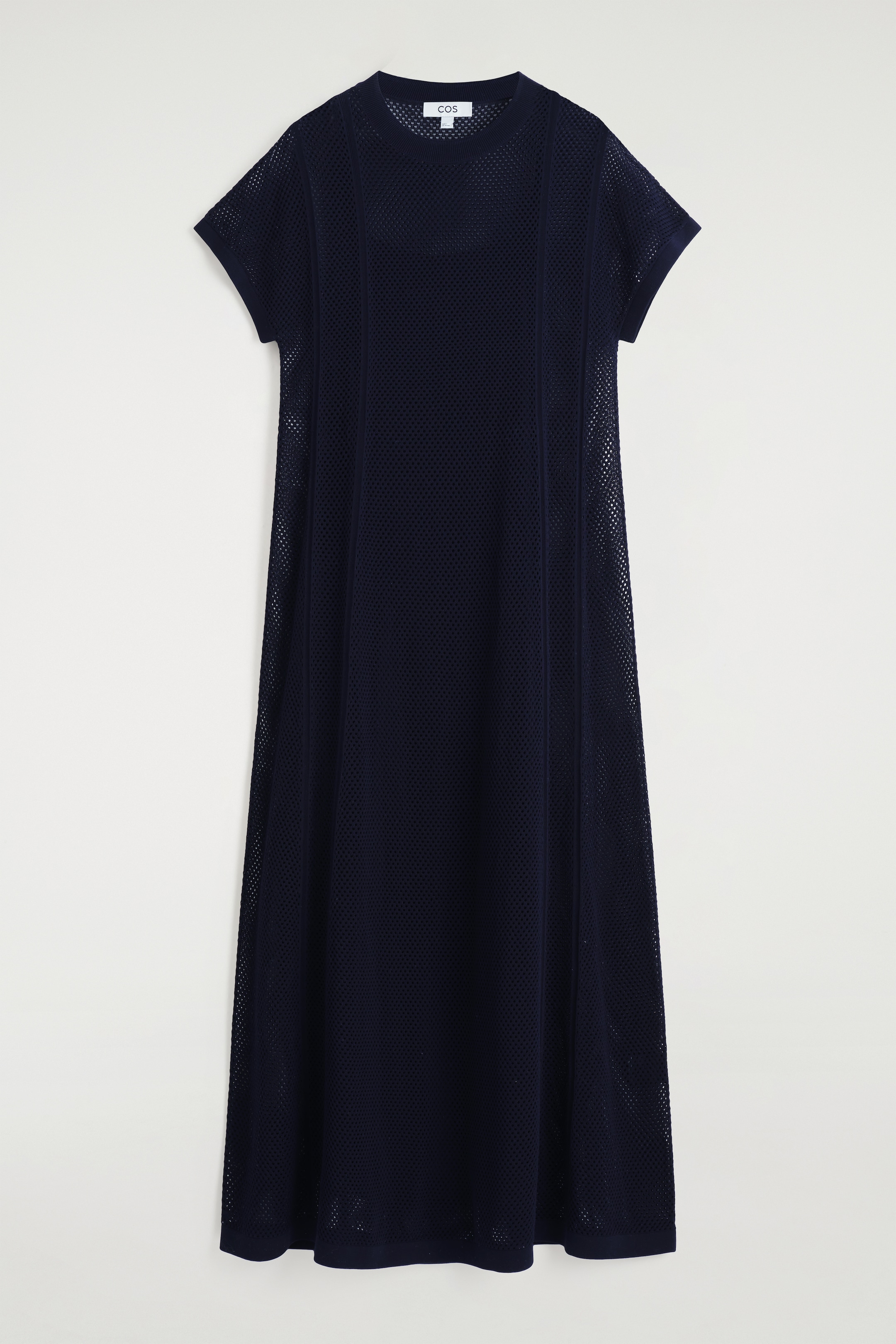 View larger image: POINTELLE-KNIT COTTON MAXI DRESS - NAVY - Ladies | H&M GB 5