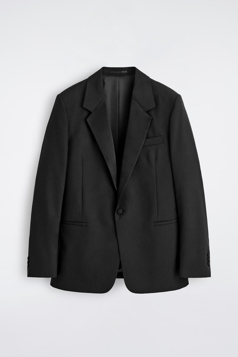 Satin-Collar Wool Blazer