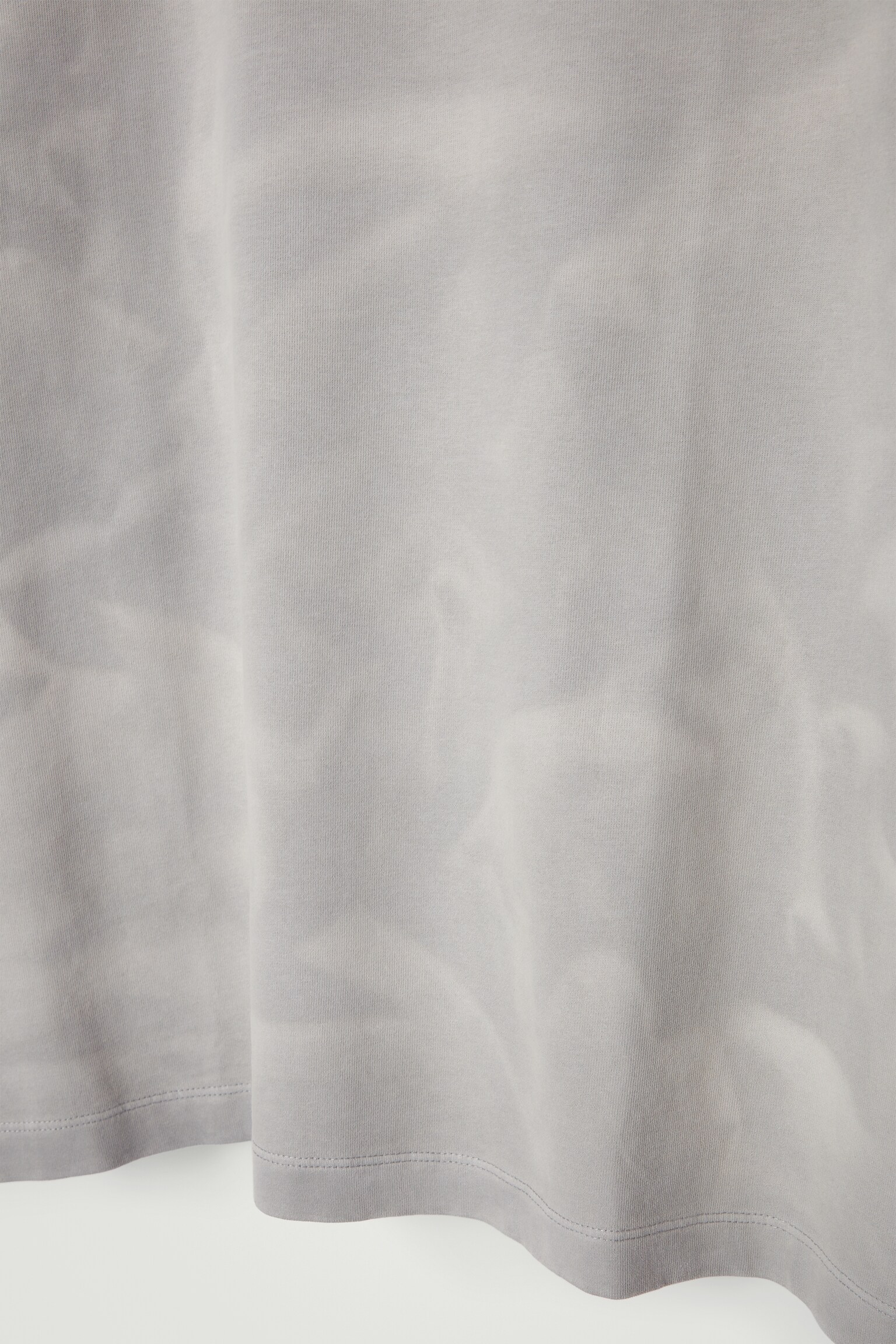 OVERSIZED ACID-WASH COTTON T-SHIRT - GREY/LIGHT GREEN - 3