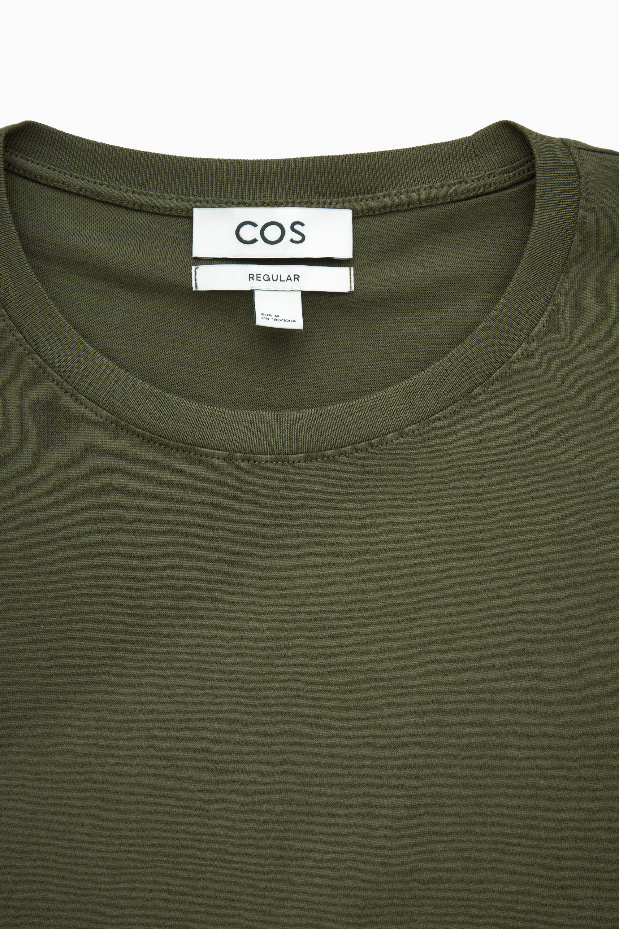 REGULAR COTTON T-SHIRT - KHAKI | COS