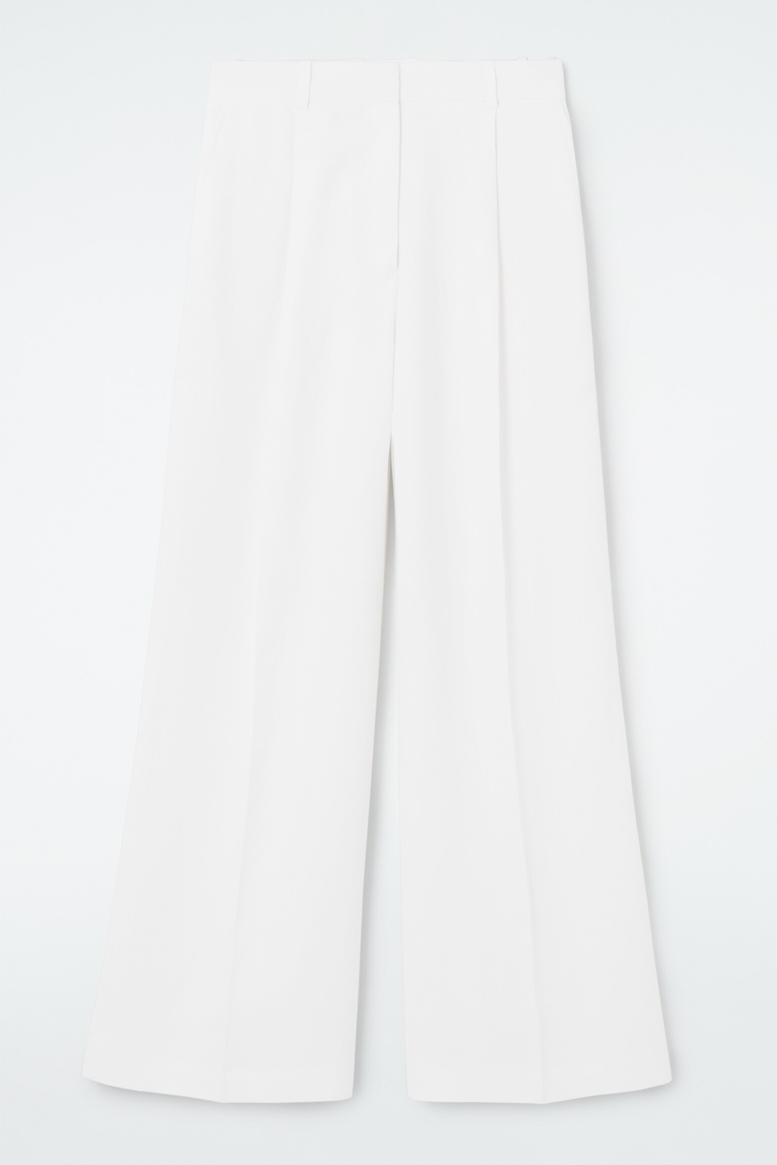 TAILORED LINEN-BLEND TROUSERS - WHITE