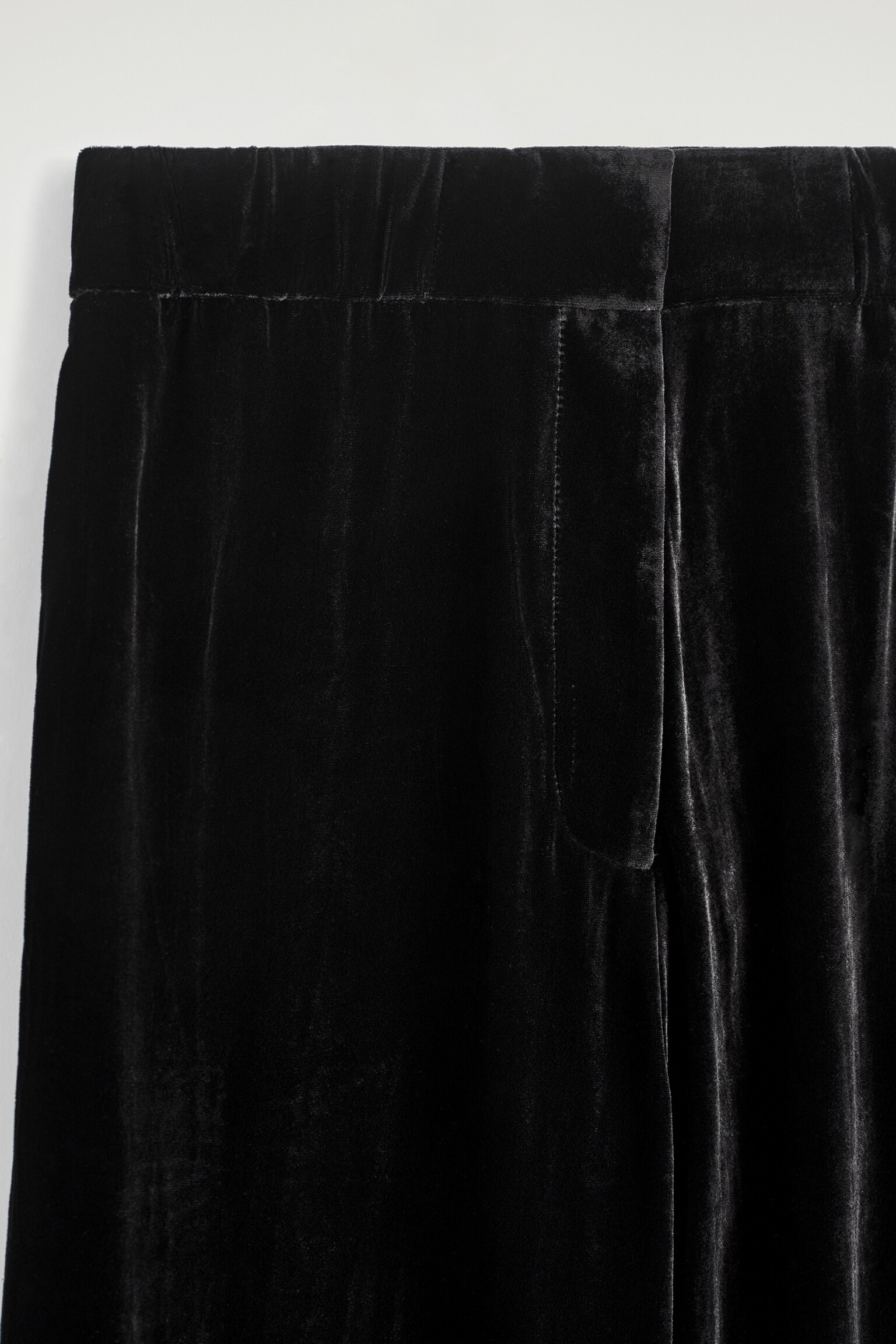PANTALON DROIT ÉLASTIQUE EN VELOURS - NOIR/BRUN - 4